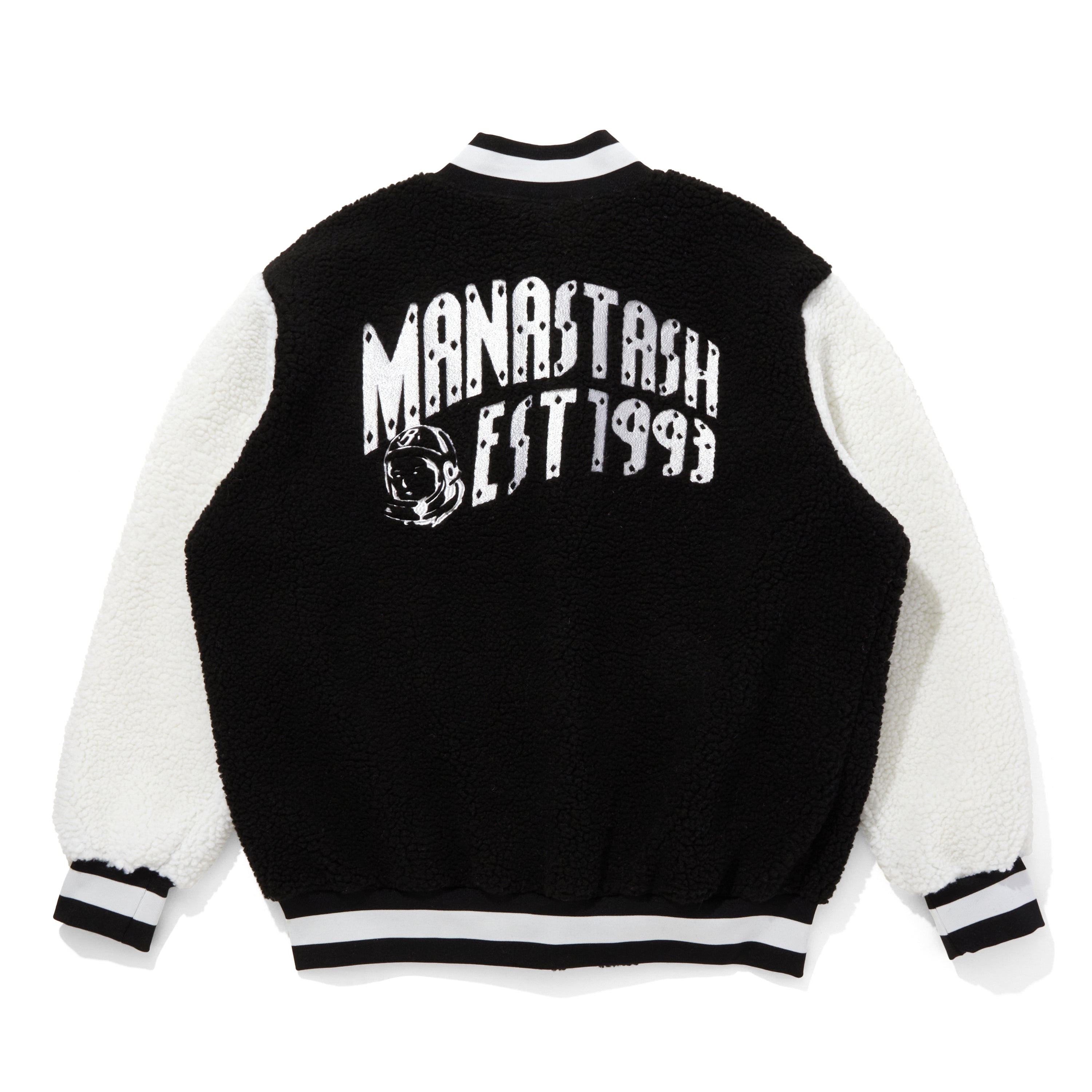 画像をギャラリービューアに読み込む, BILLIONAIRE BOYS CLUB x MANASTASH_BOA VARSITY JACKET WITH BADGES_ARCH LOGO
