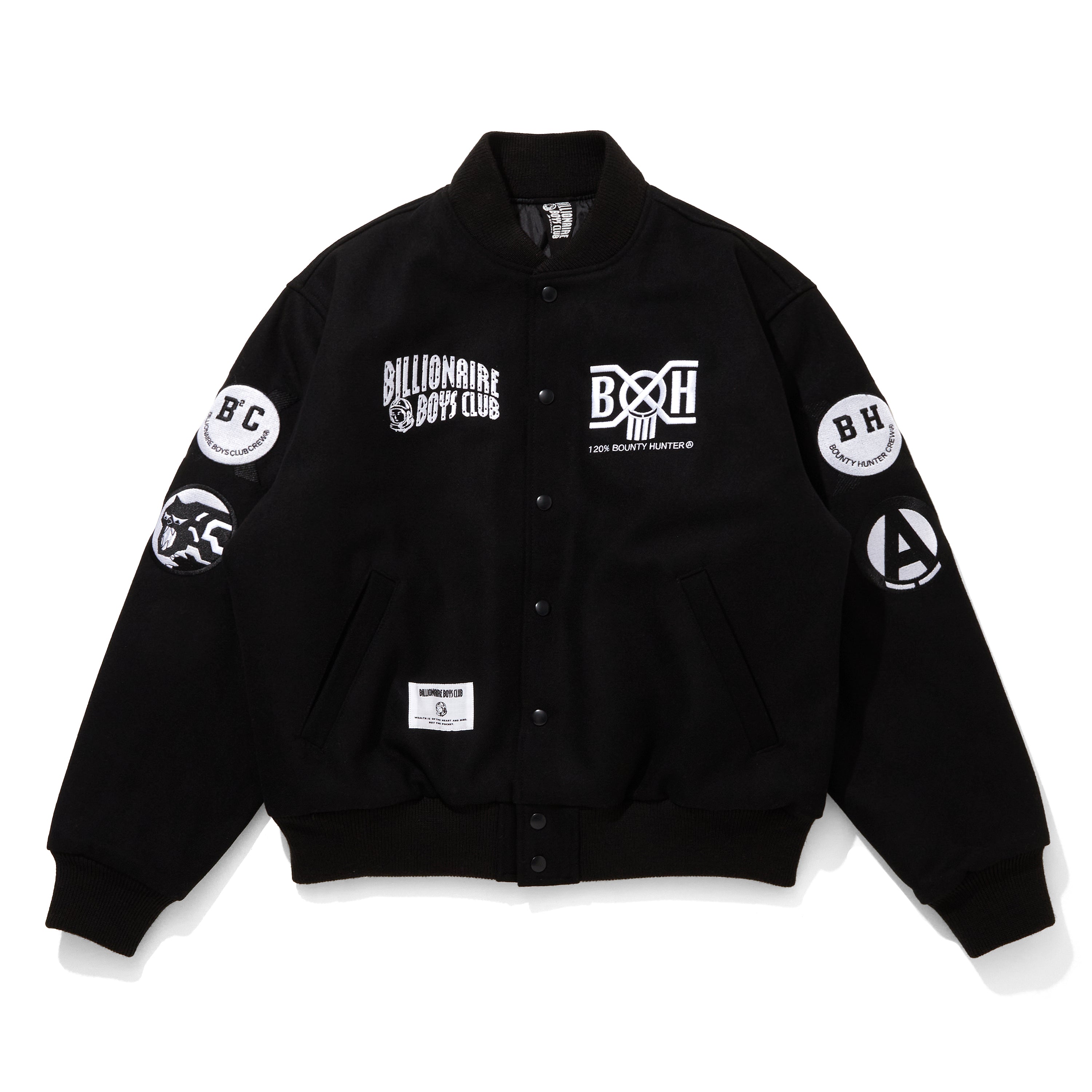 画像をギャラリービューアに読み込む, BILLIONAIRE BOYS CLUB x BOUNTY HUNTER MELTON VARSITY JACKET
