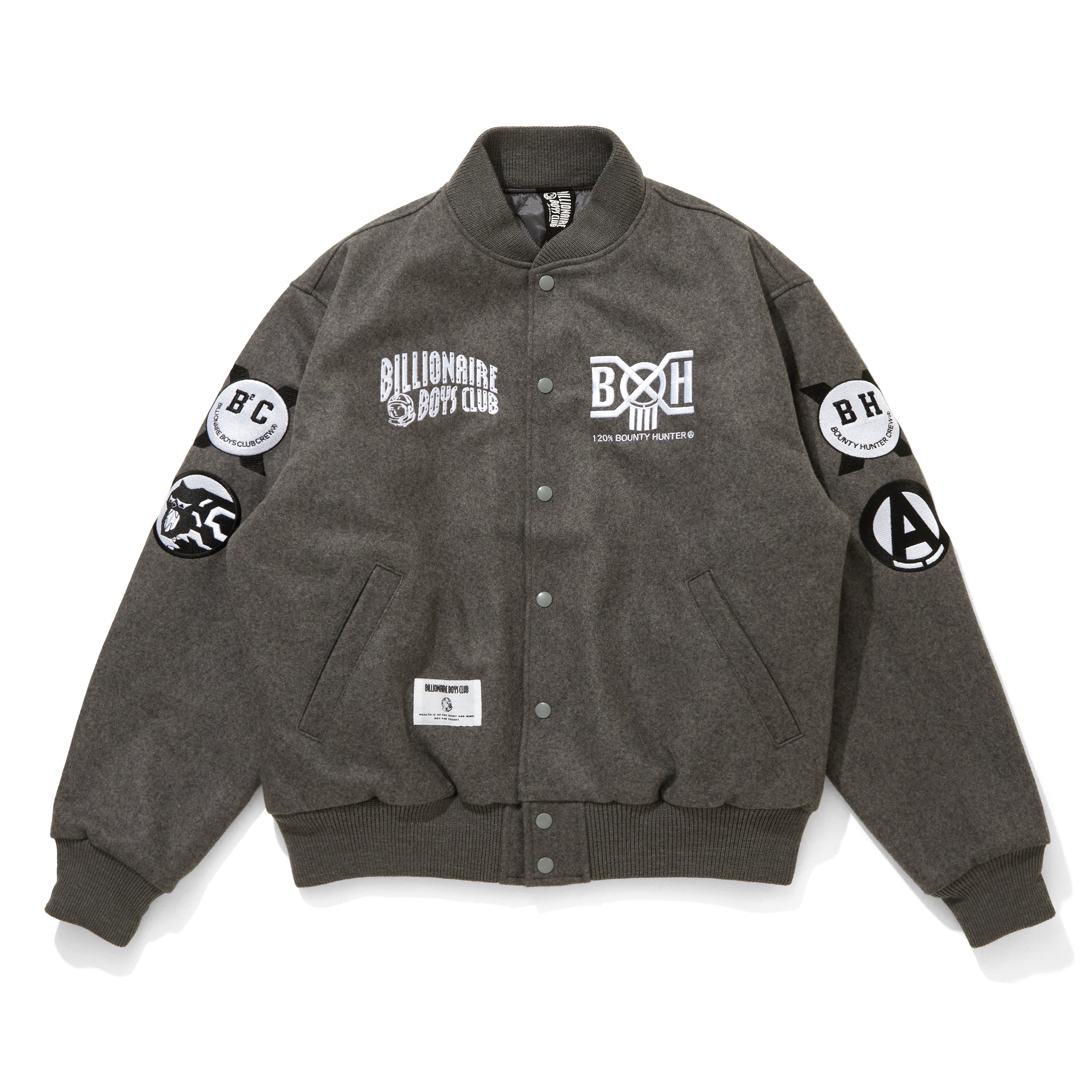 画像をギャラリービューアに読み込む, BILLIONAIRE BOYS CLUB x BOUNTY HUNTER MELTON VARSITY JACKET
