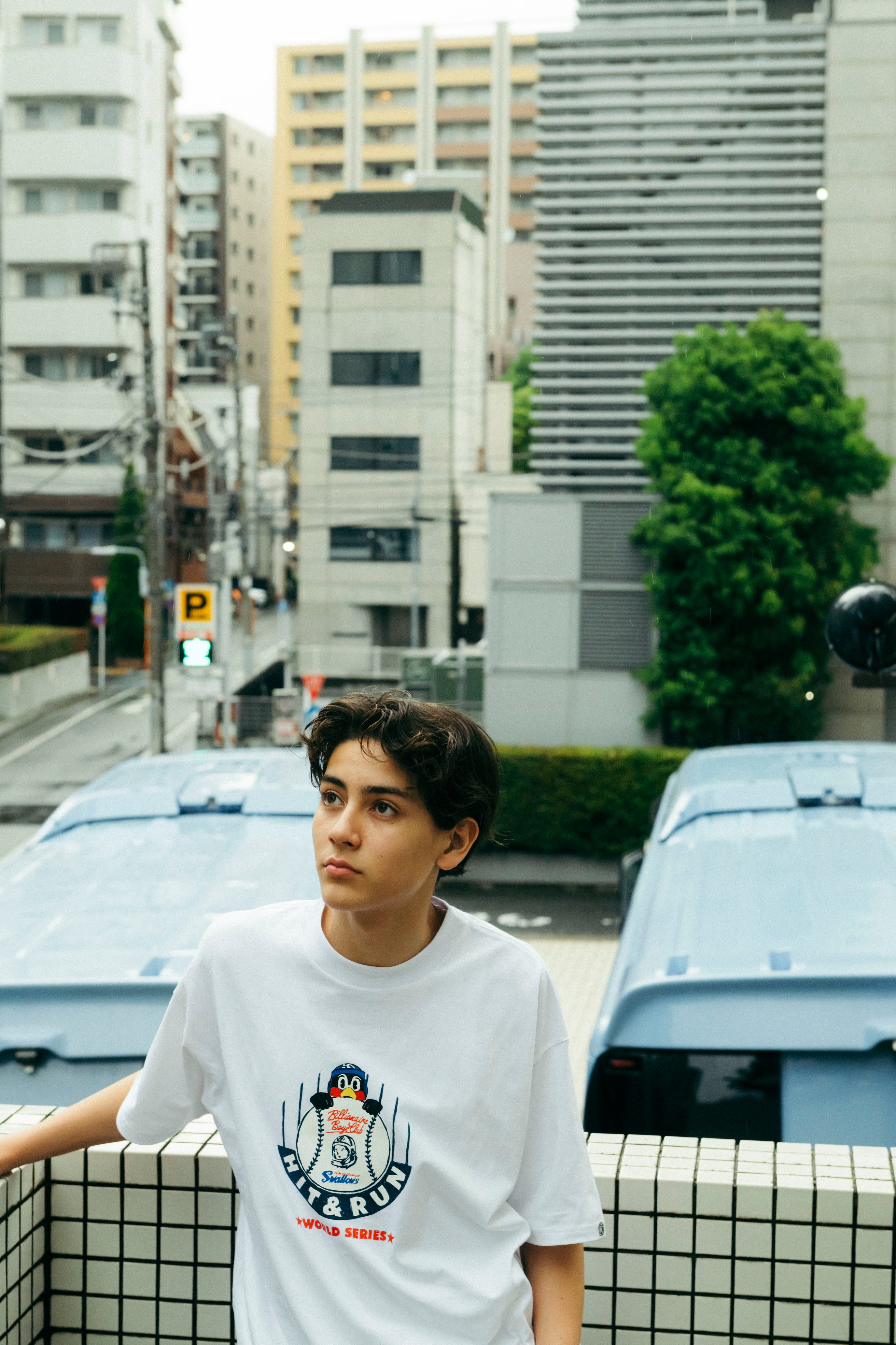 画像をギャラリービューアに読み込む, BILLIONAIRE BOYS CLUB xTOKYO YAKULT SWALLOWS  COTTON T-SHIRT#1
