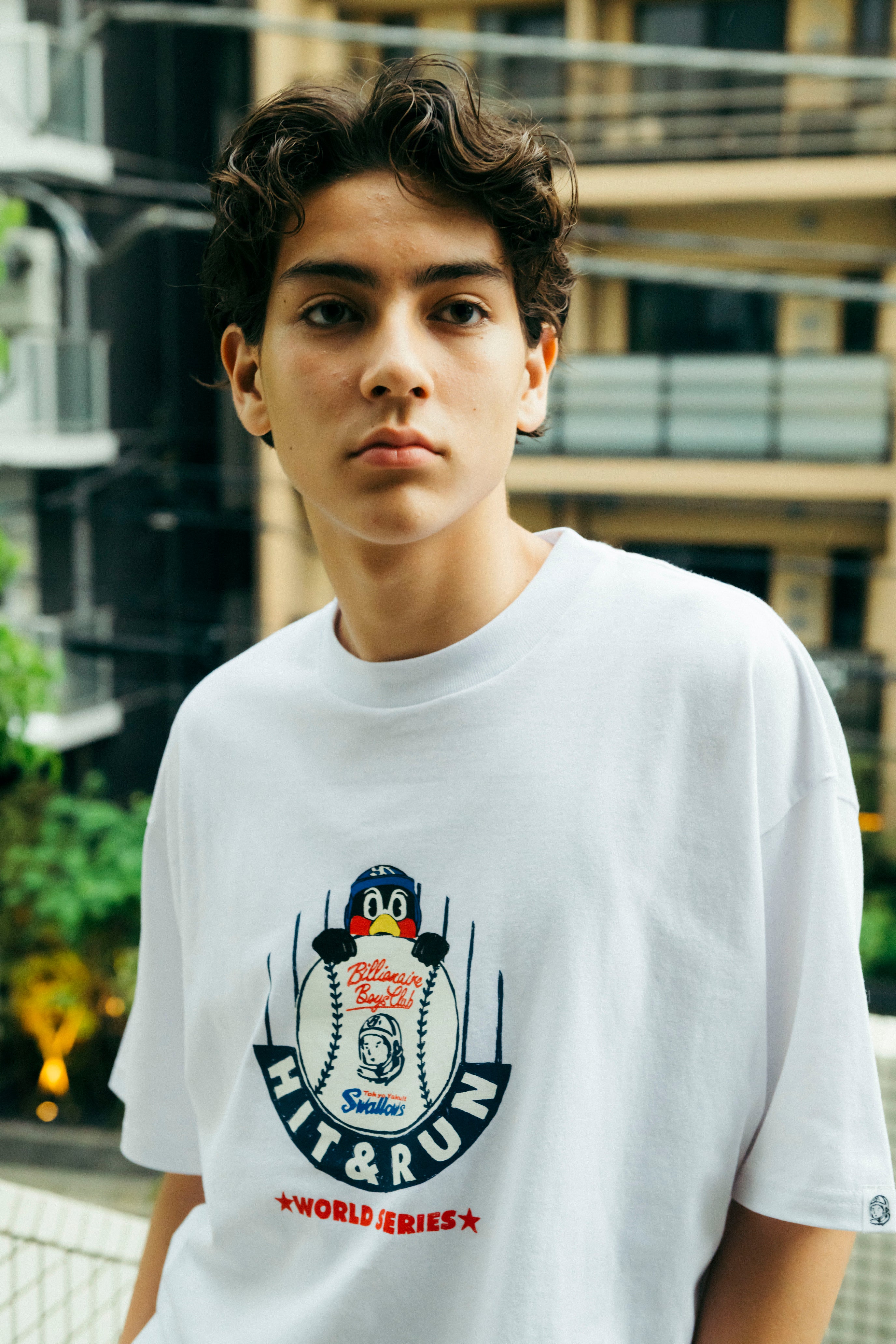 画像をギャラリービューアに読み込む, BILLIONAIRE BOYS CLUB xTOKYO YAKULT SWALLOWS  COTTON T-SHIRT#1

