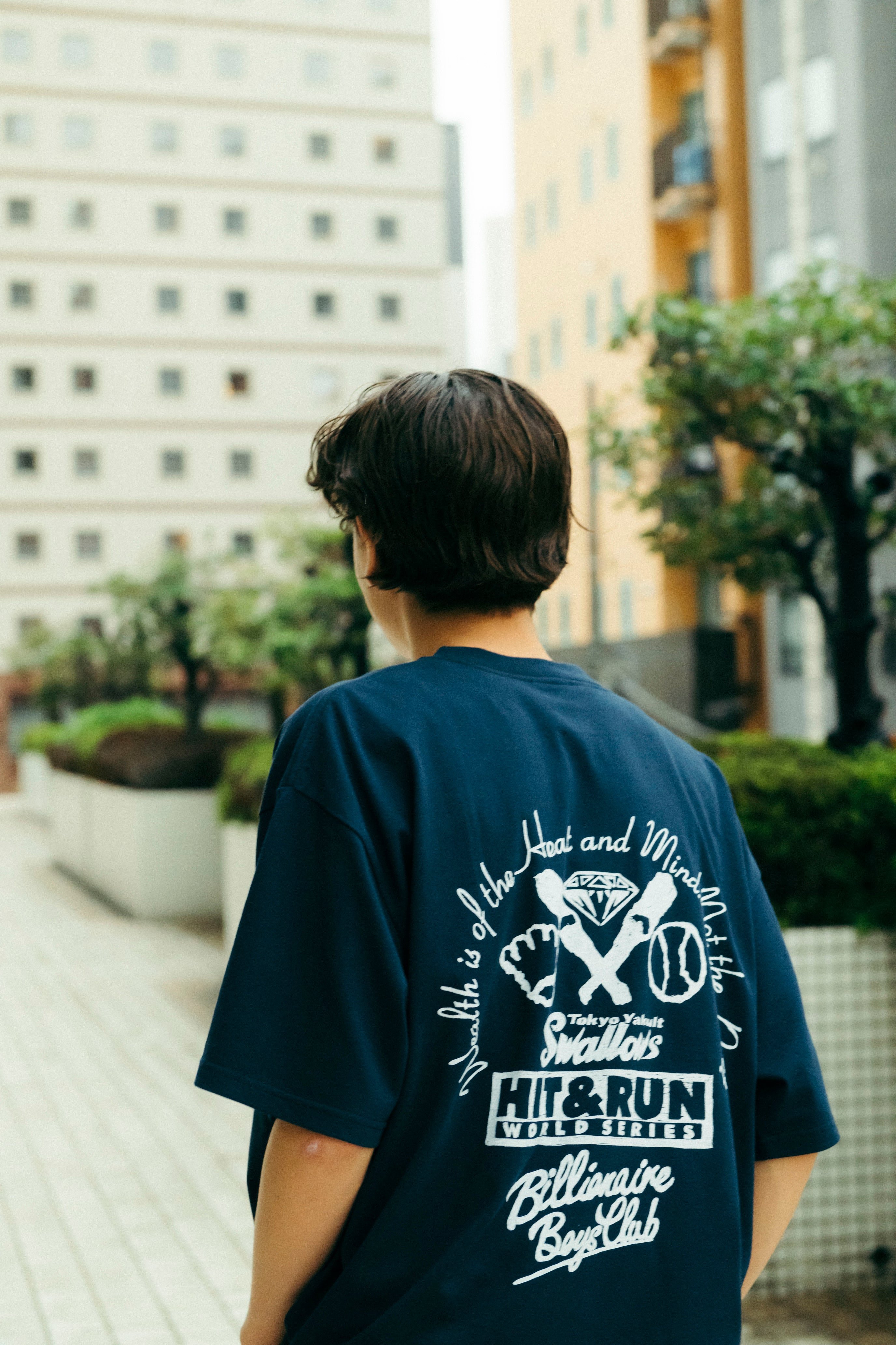 画像をギャラリービューアに読み込む, BILLIONAIRE BOYS CLUB xTOKYO YAKULT SWALLOWS  COTTON T-SHIRT#2
