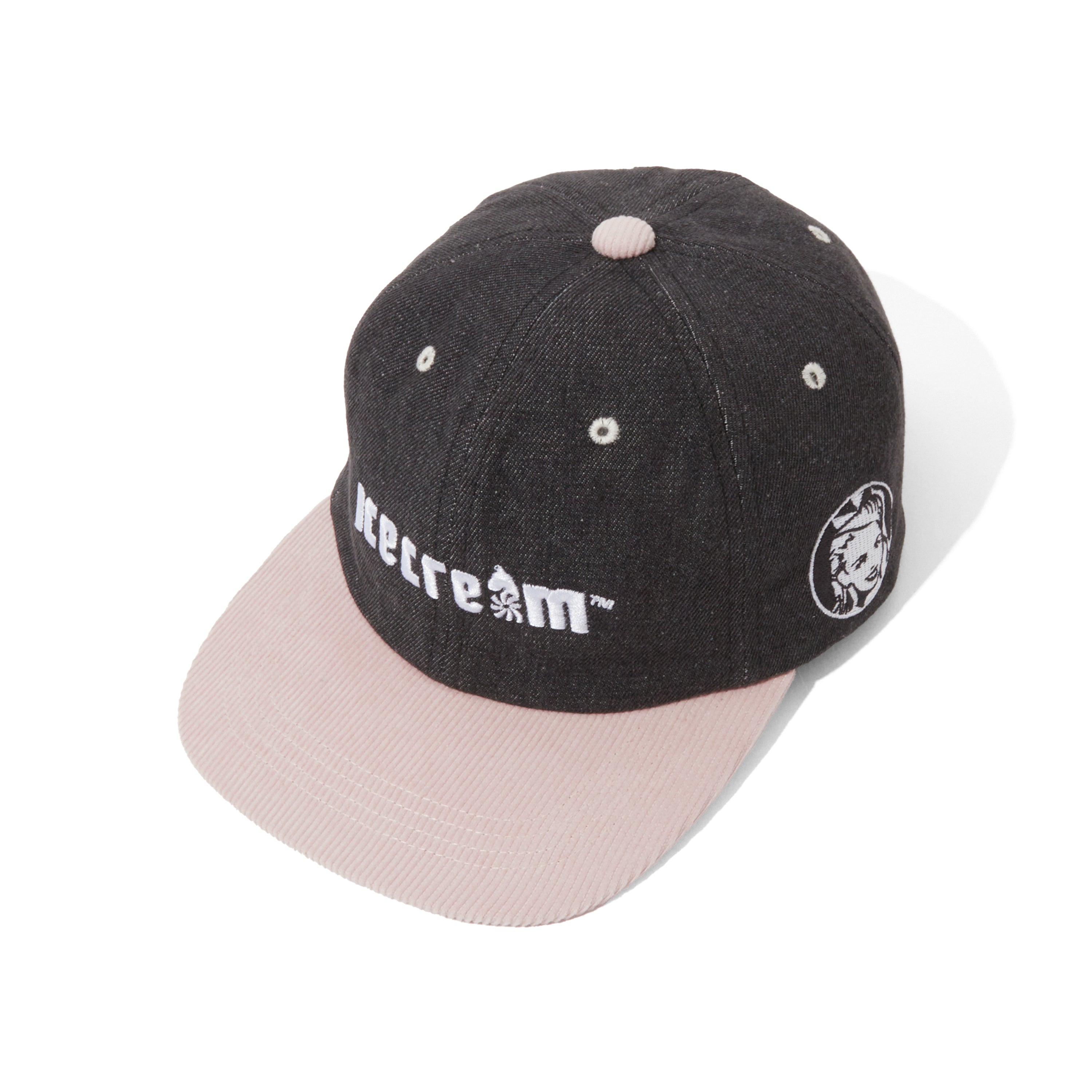 Load image into Gallery viewer, EMBROIDERED LOGO WASHED DENIM&amp;CORDUROY CAP

