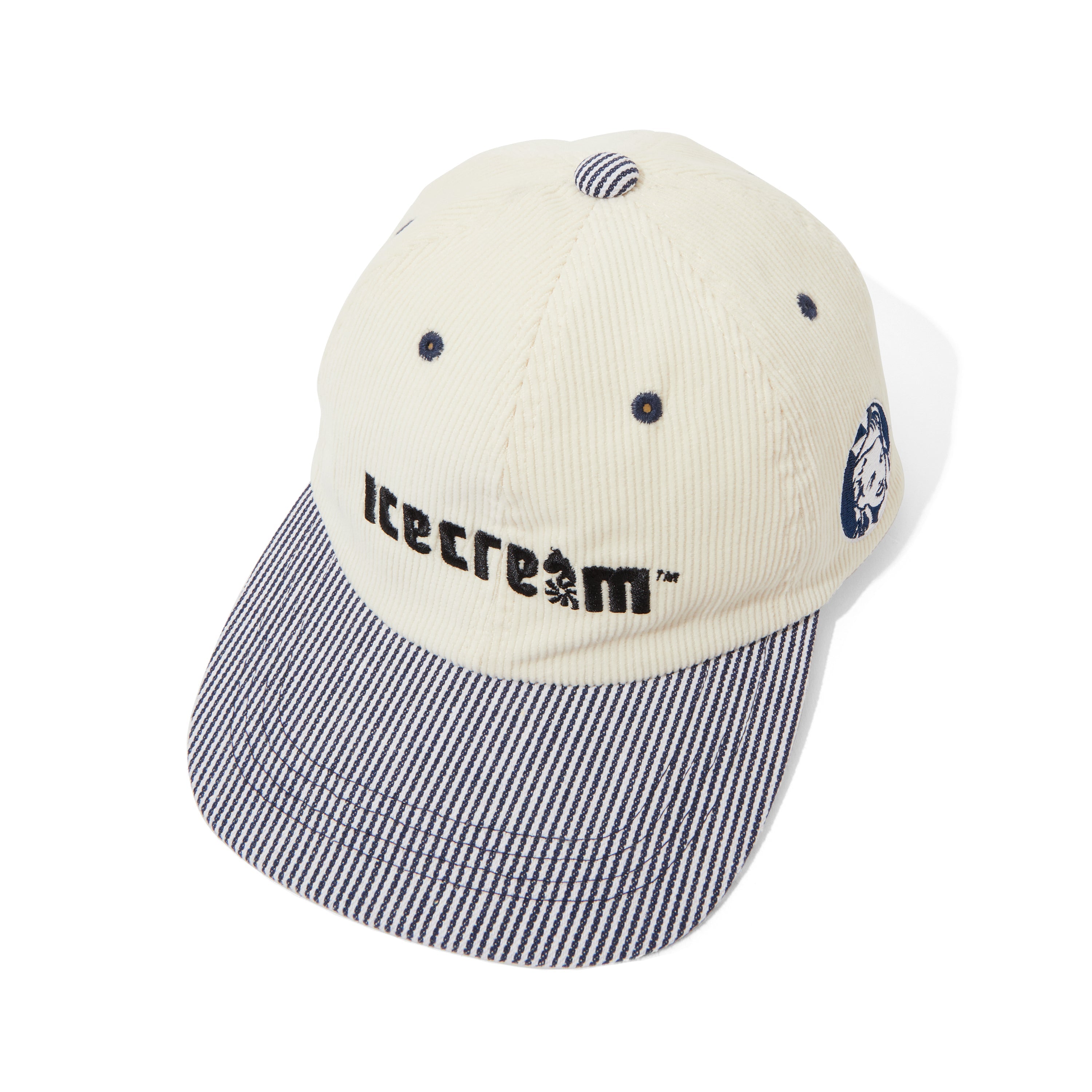 Load image into Gallery viewer, EMBROIDERED LOGO WASHED DENIM&amp;CORDUROY CAP
