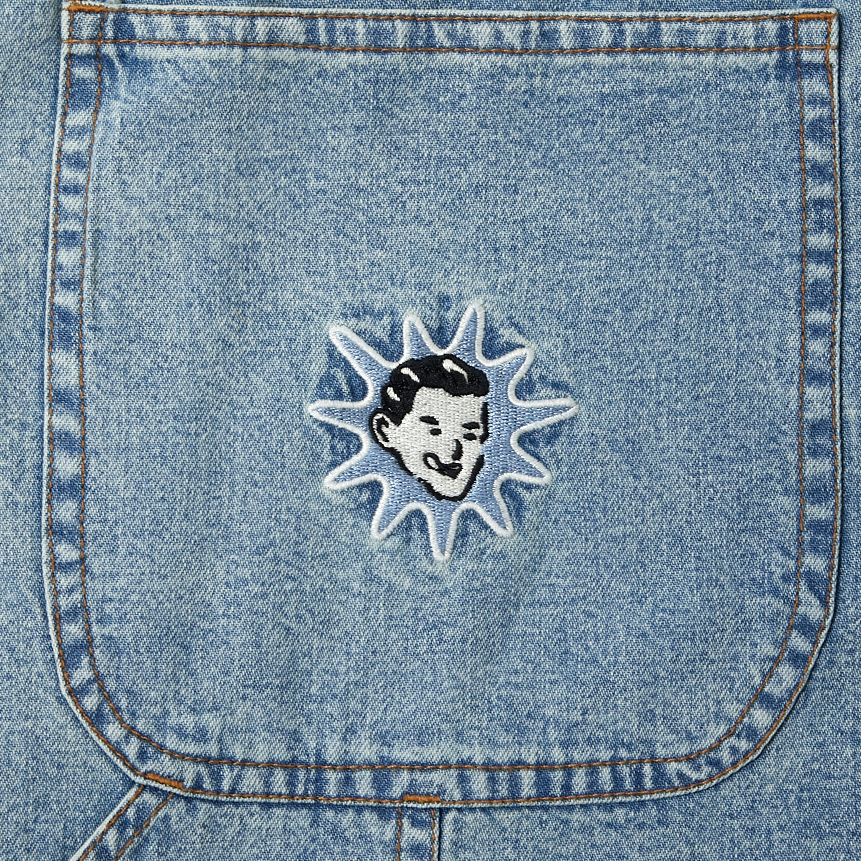 Load image into Gallery viewer, EMBOSS LOGO DENIM SHORTS
