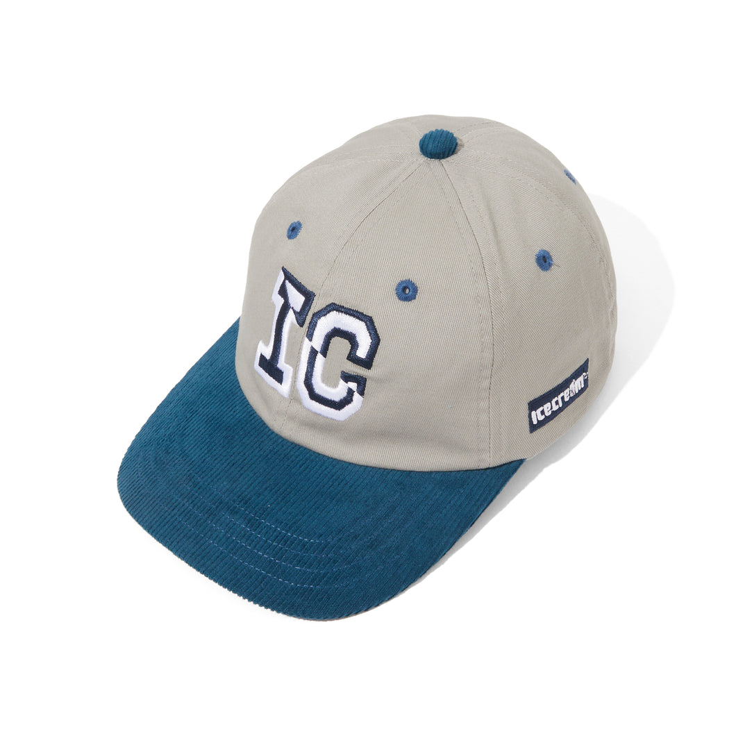 EMBROIDERED LOGO WASHED COTTON TWILL&CORDUROY CAP