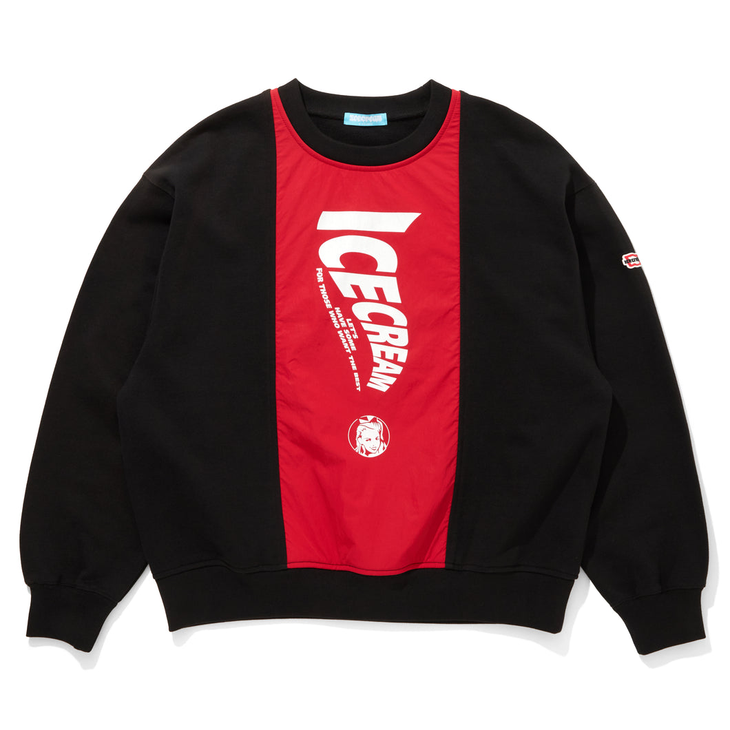 SWITCHING COTTON SWEATSHIRT