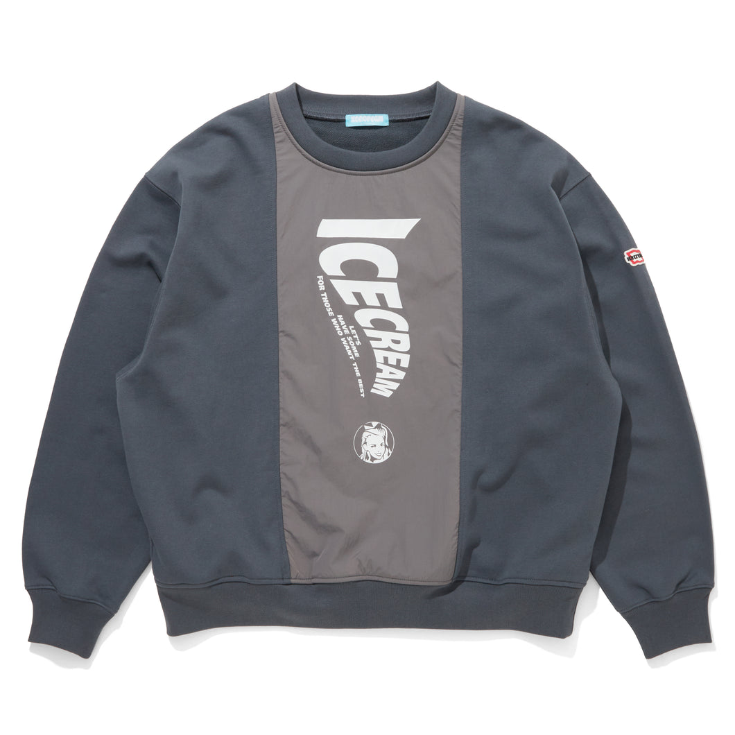 SWITCHING COTTON SWEATSHIRT