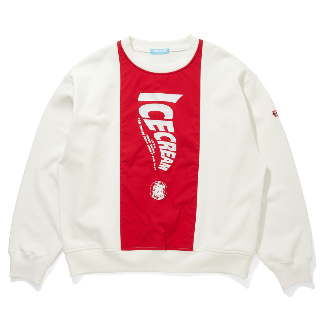 SWITCHING COTTON SWEATSHIRT