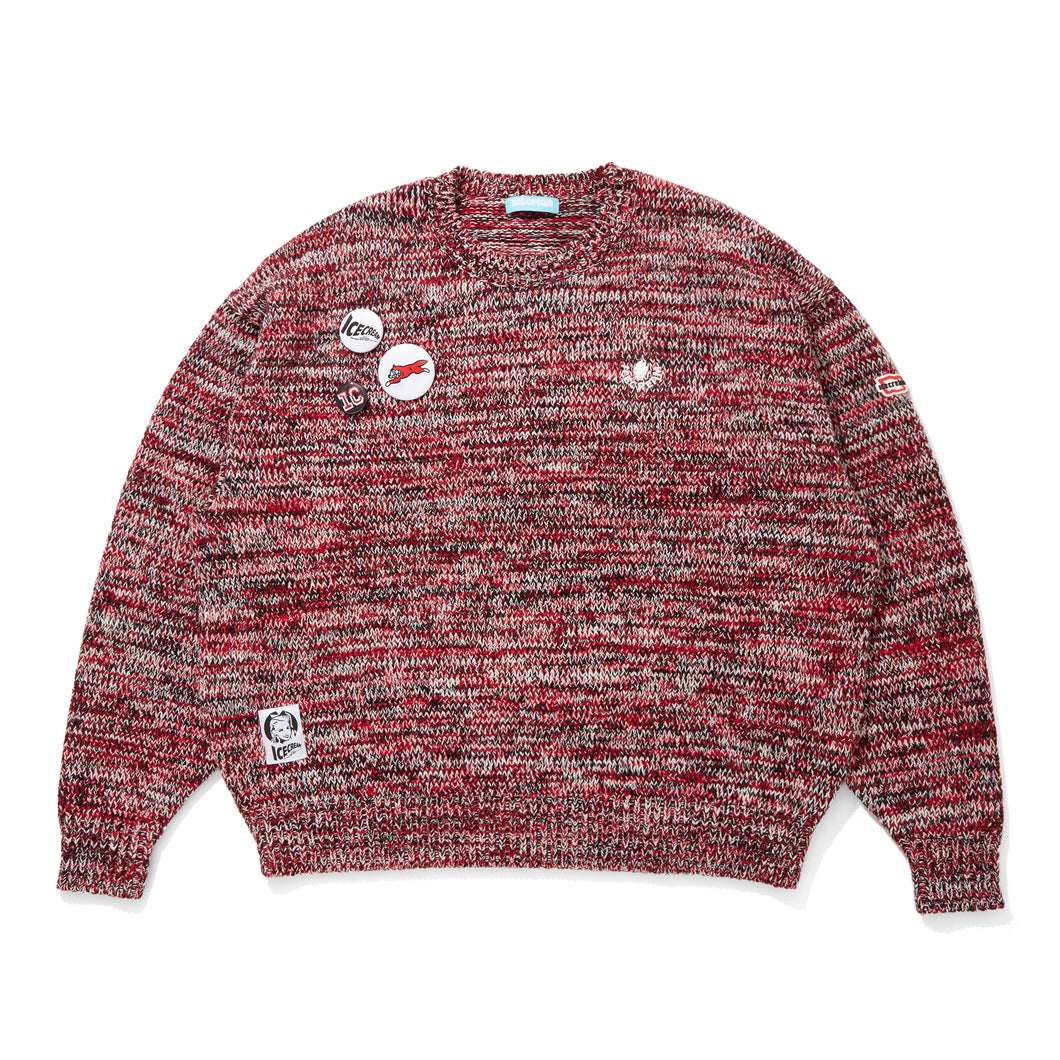 MIX SWEATER WITH BADGE