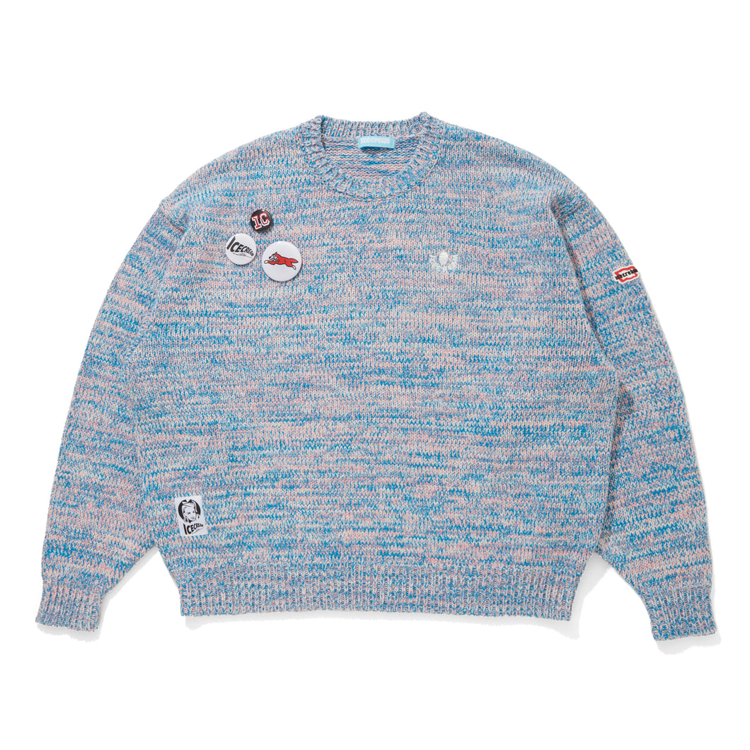 MIX SWEATER WITH BADGE