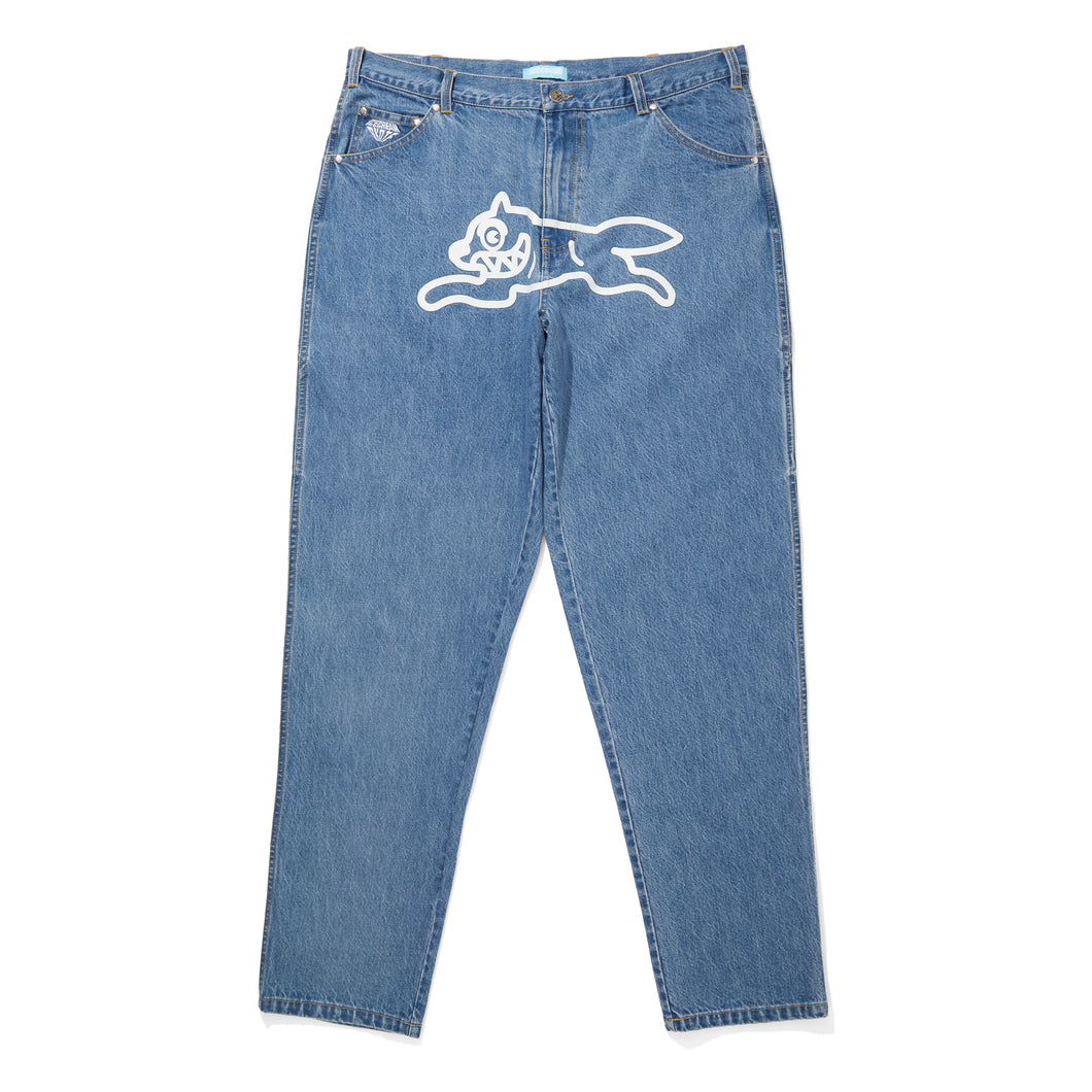 TAPERED BAGGY DENIM PANTS RUNNING DOG