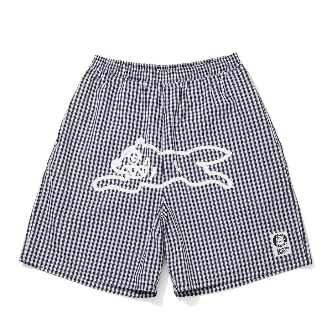 GINGHAM CHECK EASY SHORTS RUNNING DOG