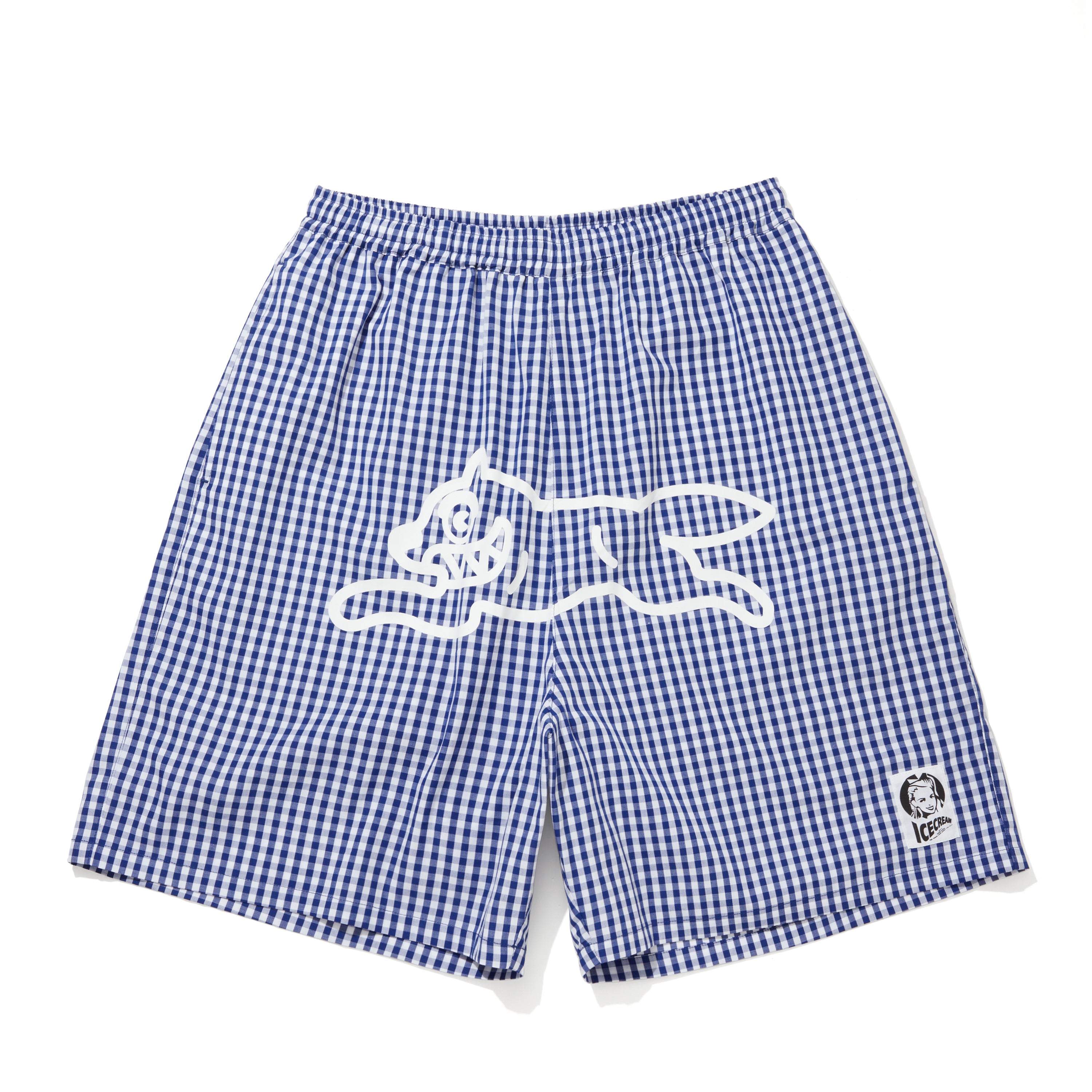 Load image into Gallery viewer, GINGHAM CHECK EASY SHORTS RUNNING DOG
