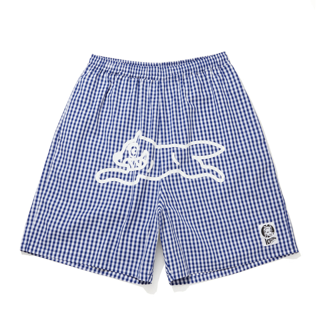 GINGHAM CHECK EASY SHORTS RUNNING DOG