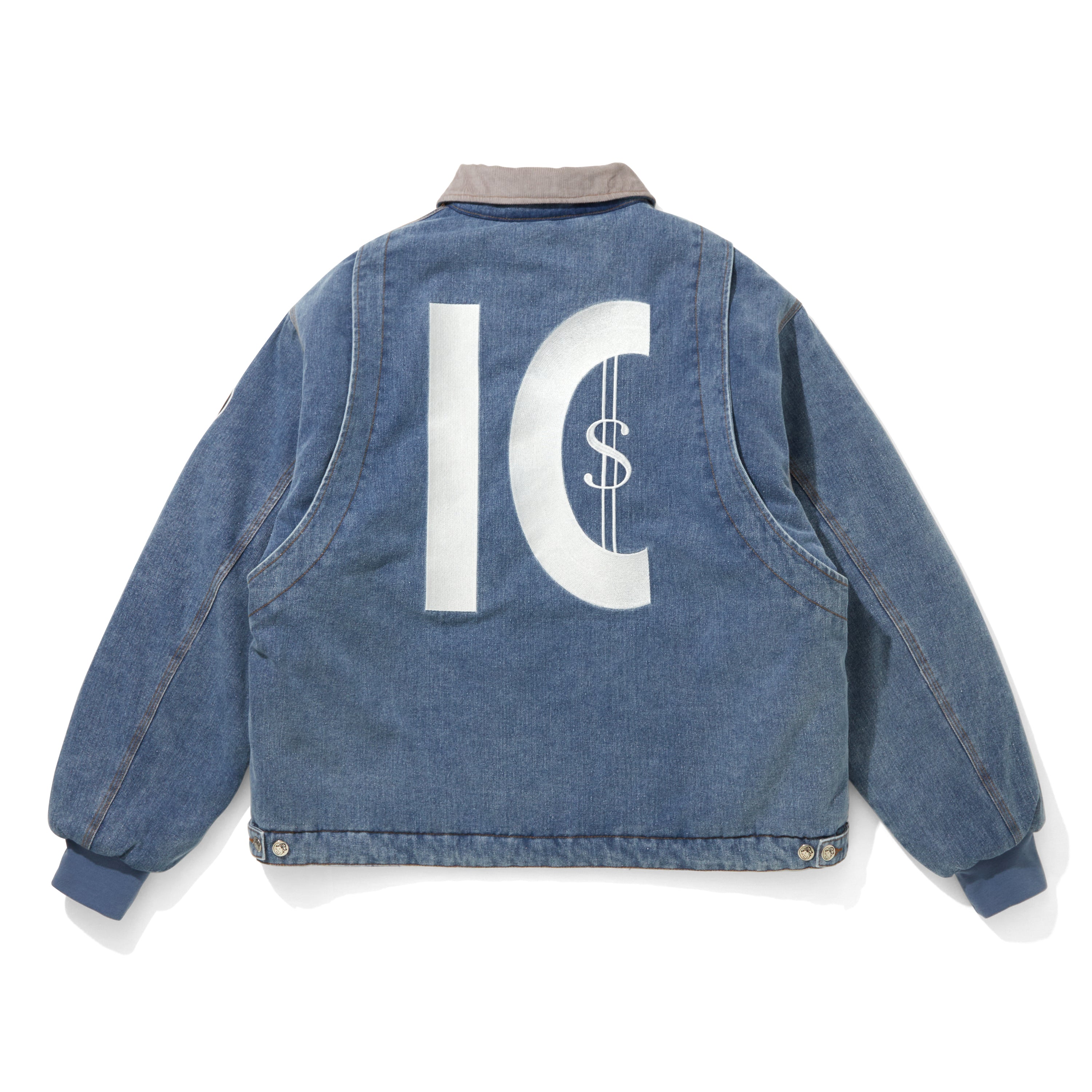 Load image into Gallery viewer, DENIM&amp;COTTON TWILL ZIP UP JACKET
