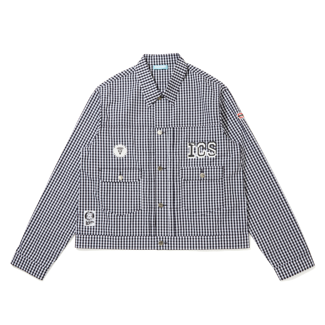 GINGHAM CHECK SHIRT JACKET