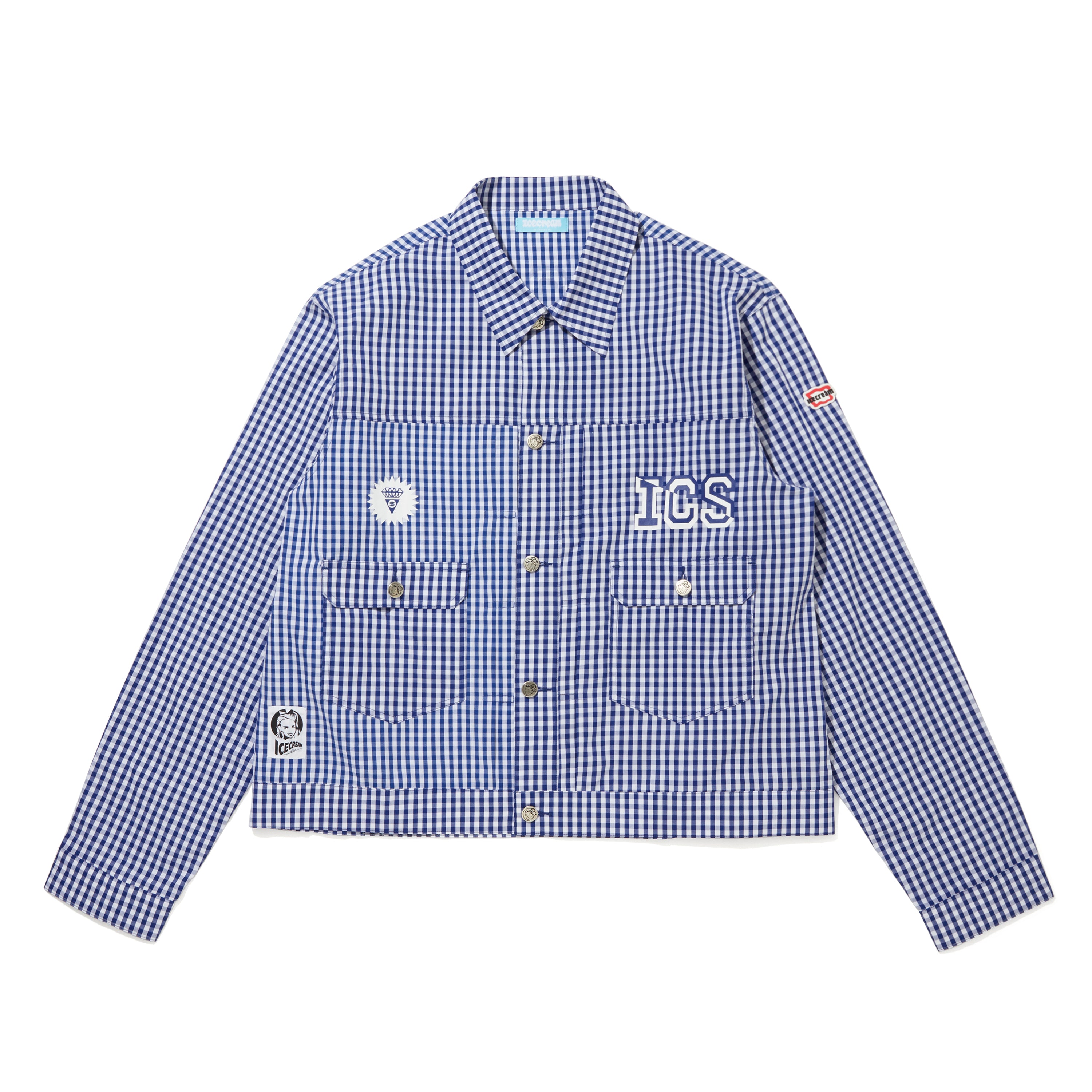 Load image into Gallery viewer, GINGHAM CHECK SHIRT JACKET
