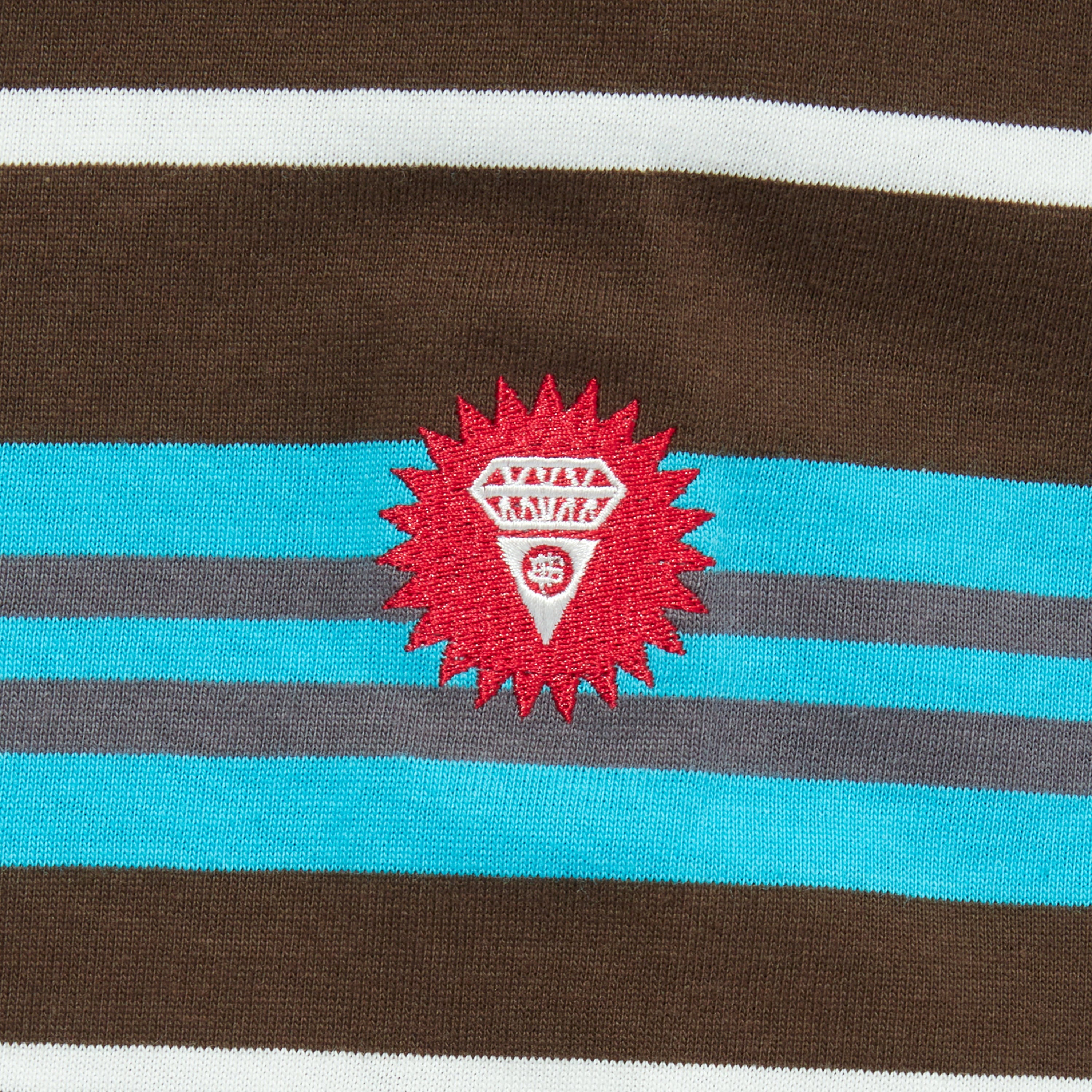 Load image into Gallery viewer, EMBROIDERED LOGO MULTI BORDER L/S T-SHIRT
