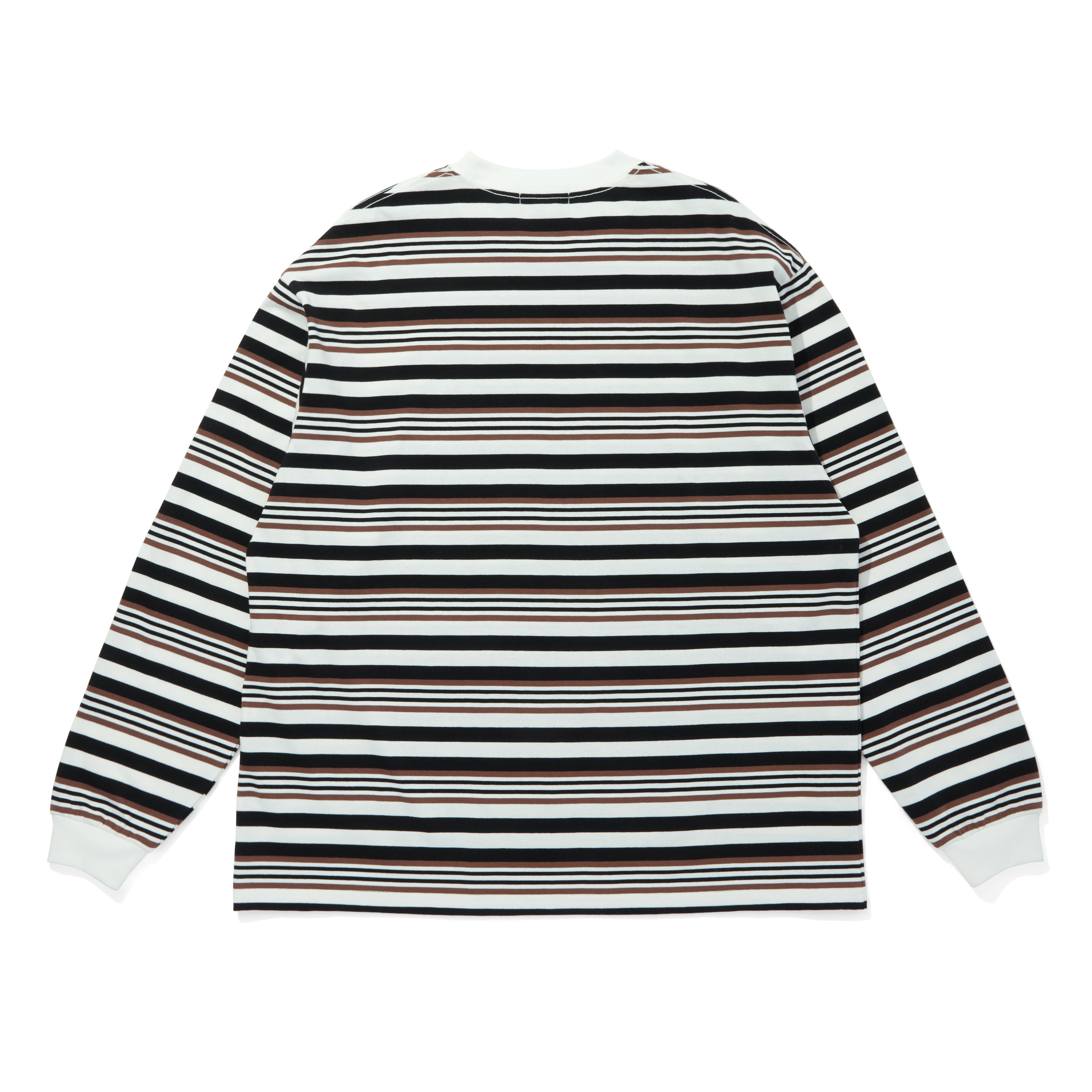 Load image into Gallery viewer, EMBROIDERED LOGO MULTI BORDER L/S T-SHIRT
