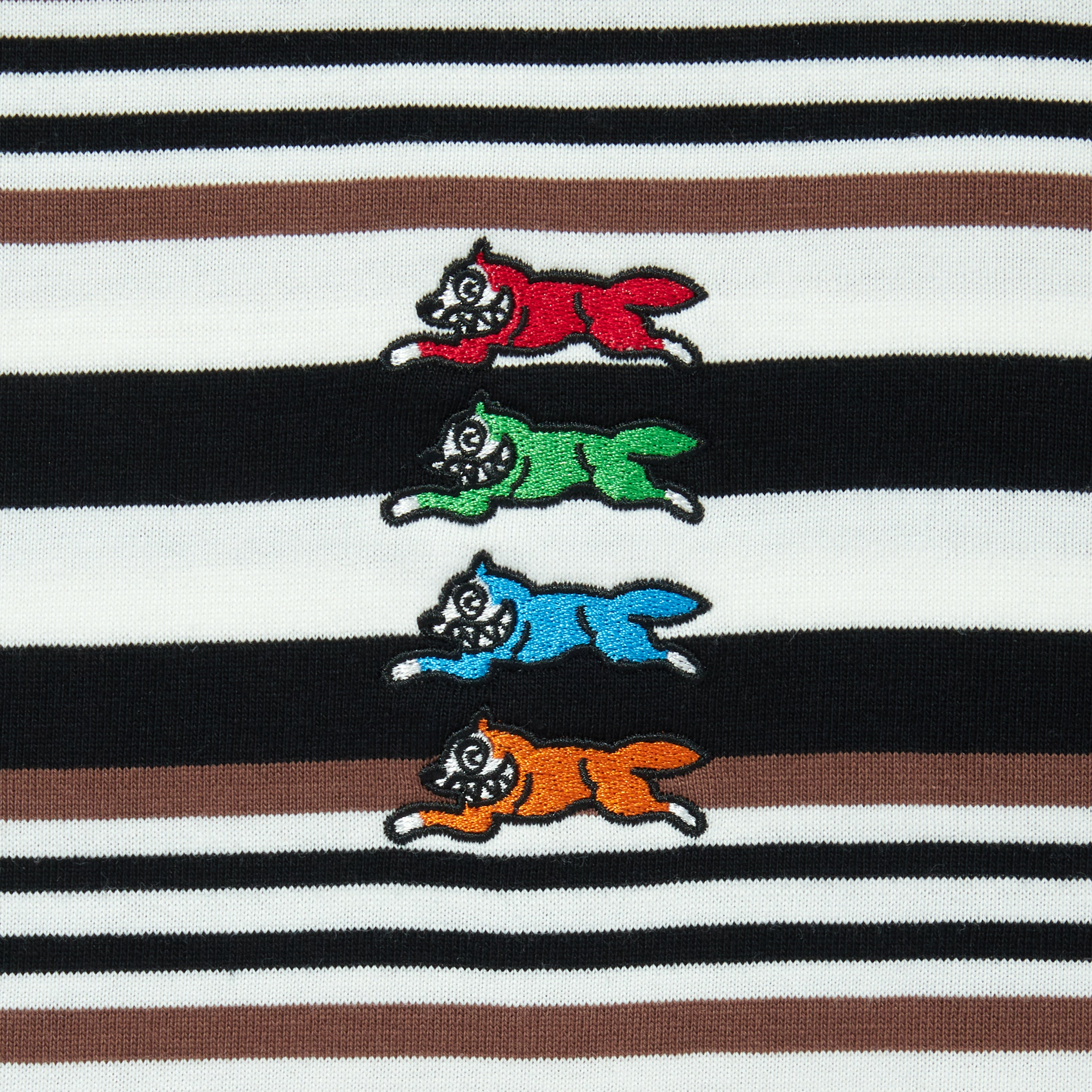 Load image into Gallery viewer, EMBROIDERED LOGO MULTI BORDER L/S T-SHIRT
