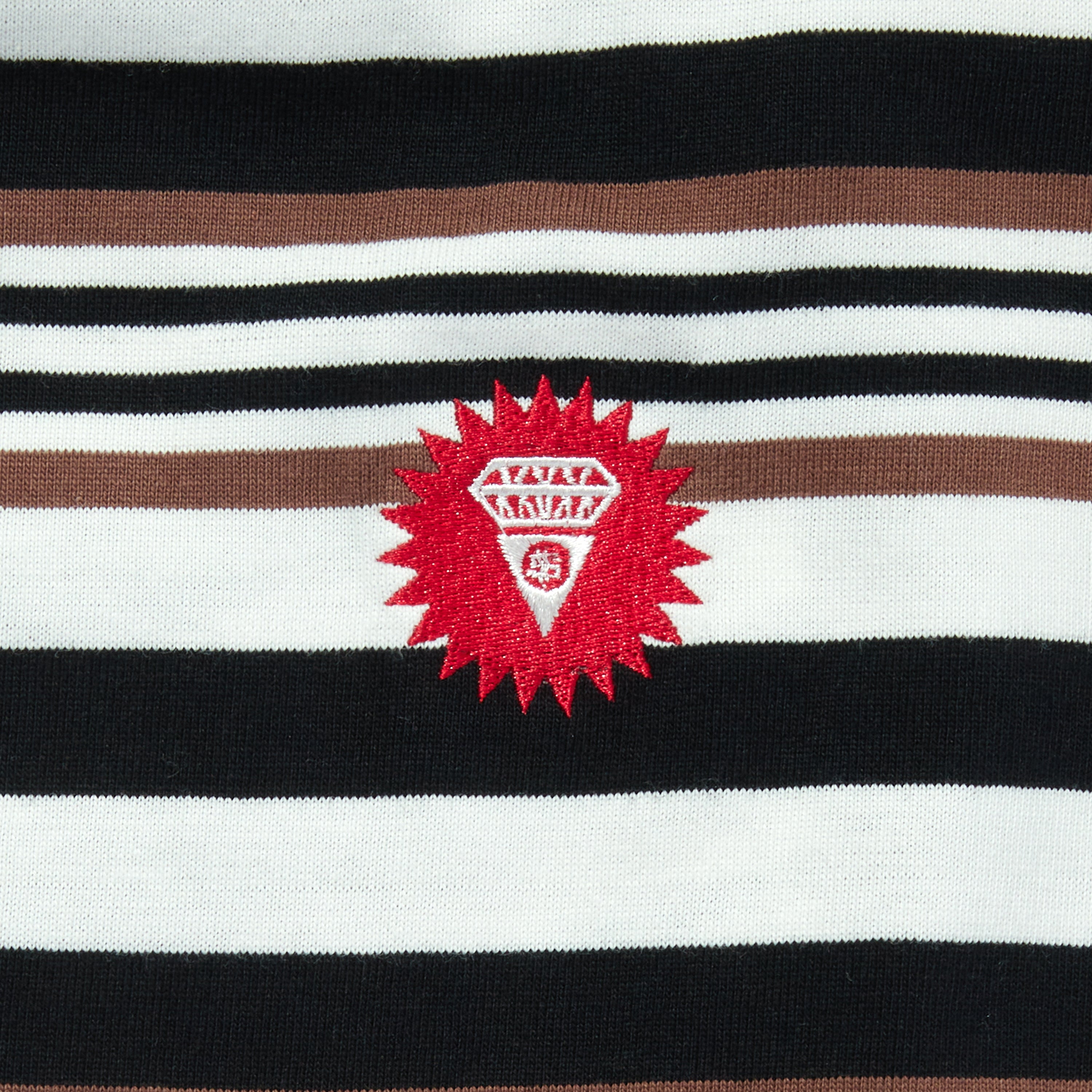 Load image into Gallery viewer, EMBROIDERED LOGO MULTI BORDER L/S T-SHIRT
