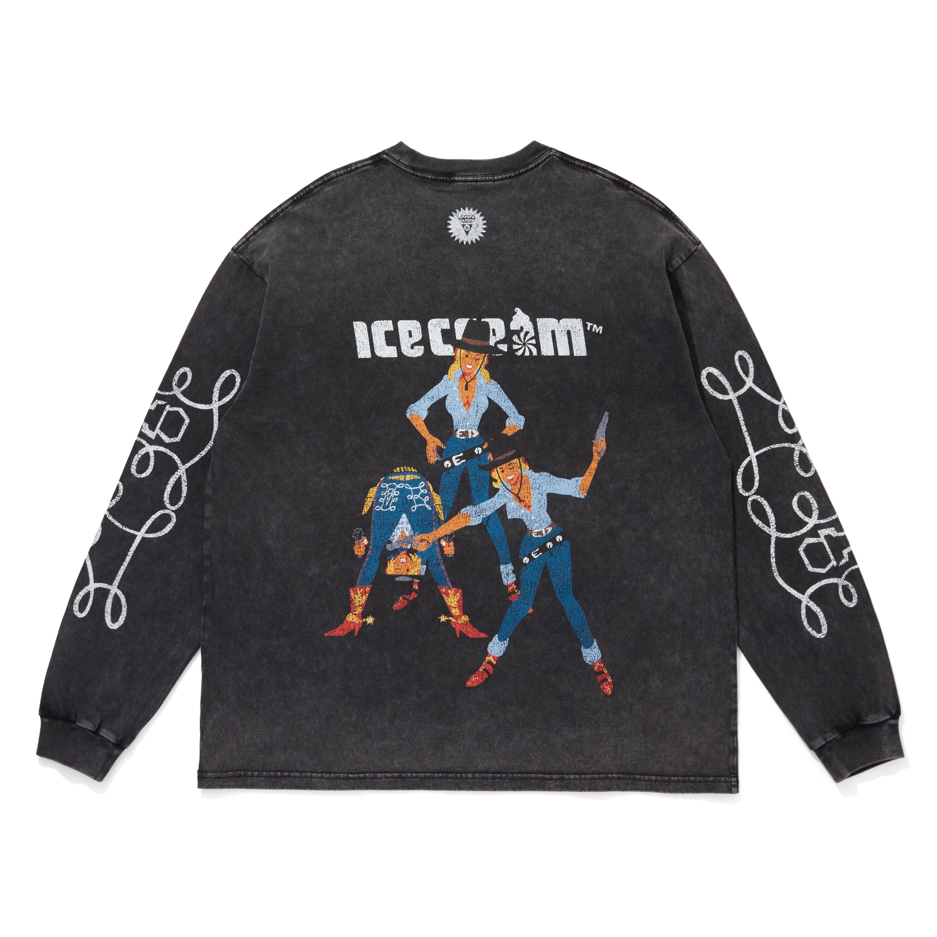 Load image into Gallery viewer, DAMAGED COTTON L/S T-SHIRT_ICECREAM
