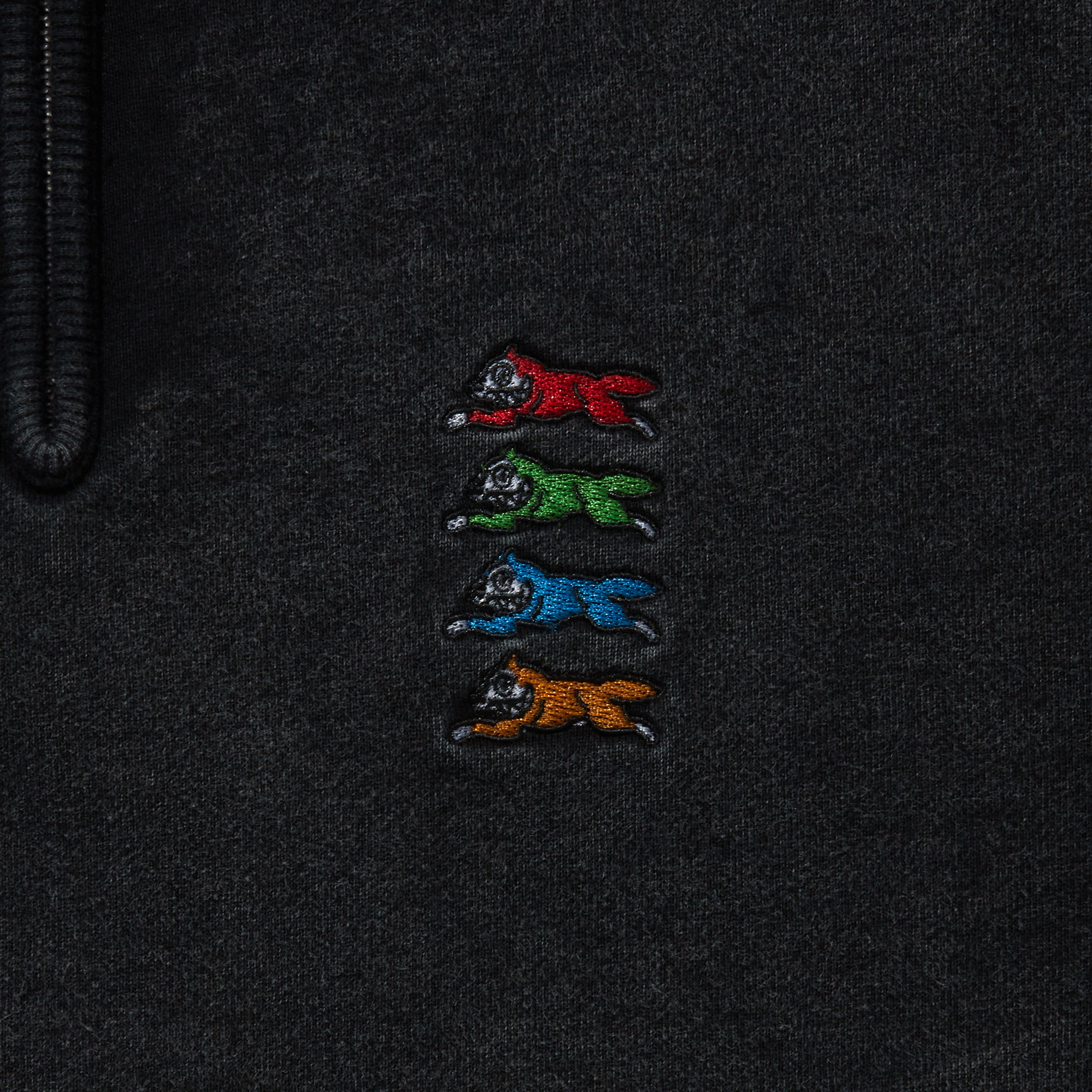 画像をギャラリービューアに読み込む, EMBROIDERED LOGO DAMAGED HAFE ZIP SWEATSHIRT
