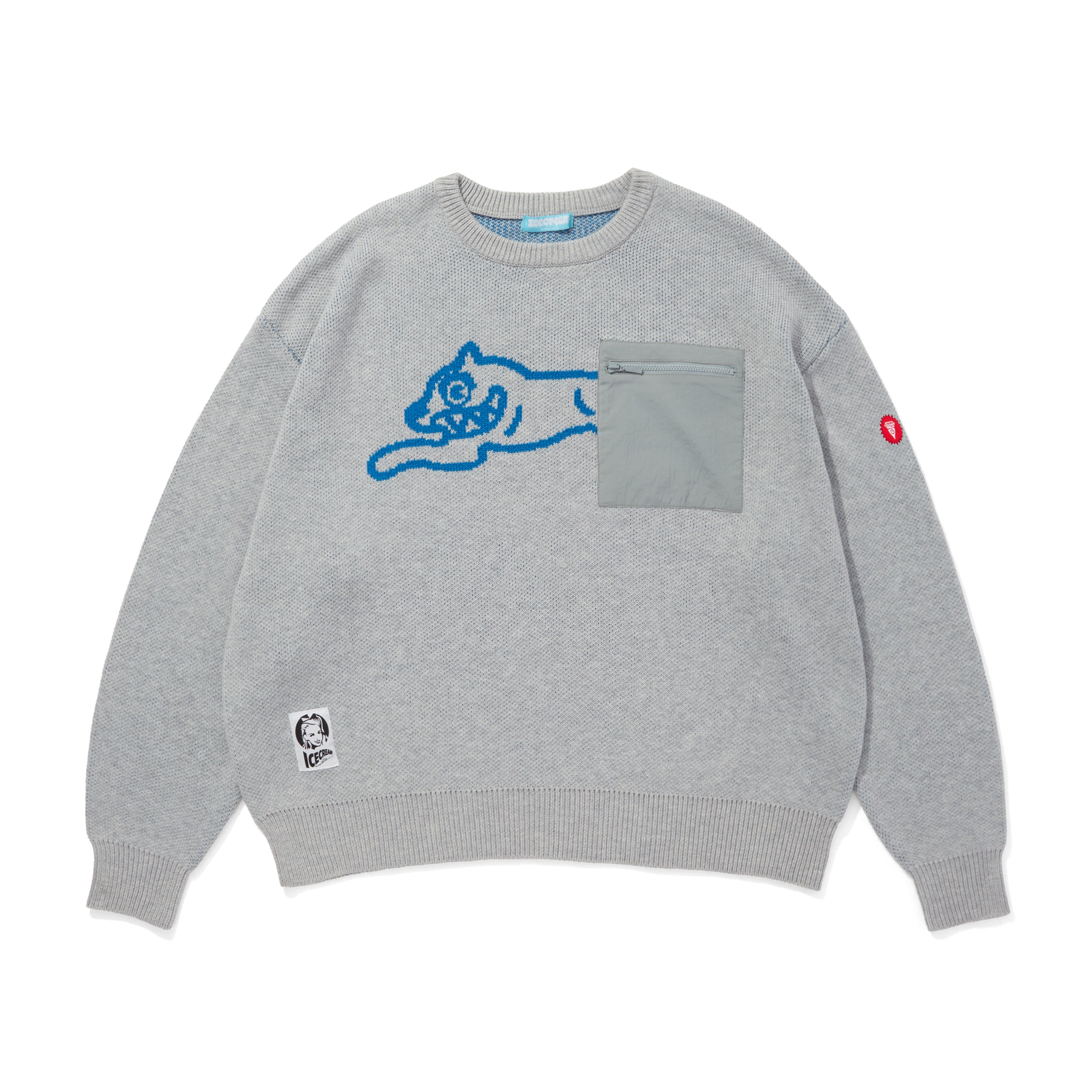 画像をギャラリービューアに読み込む, NYLON POCKET KNIT SWEATER
