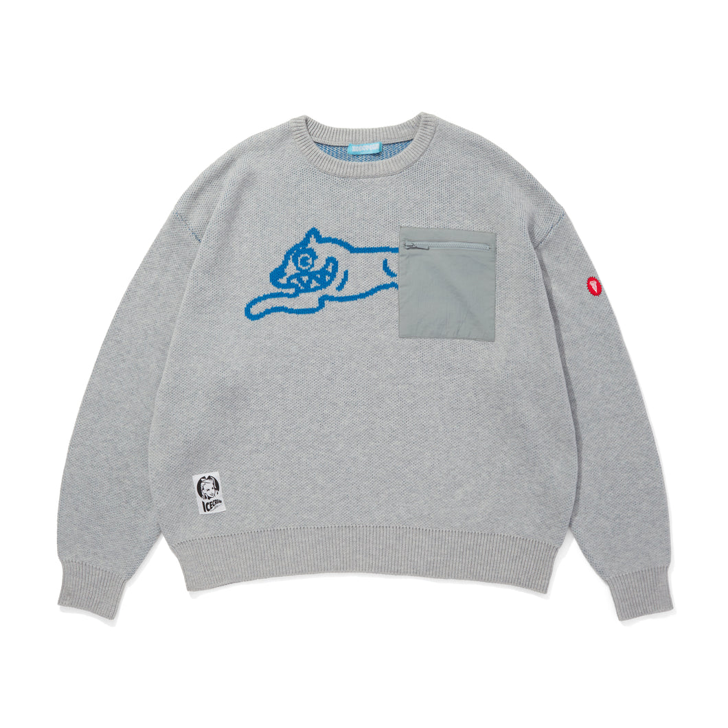 NYLON POCKET KNIT SWEATER