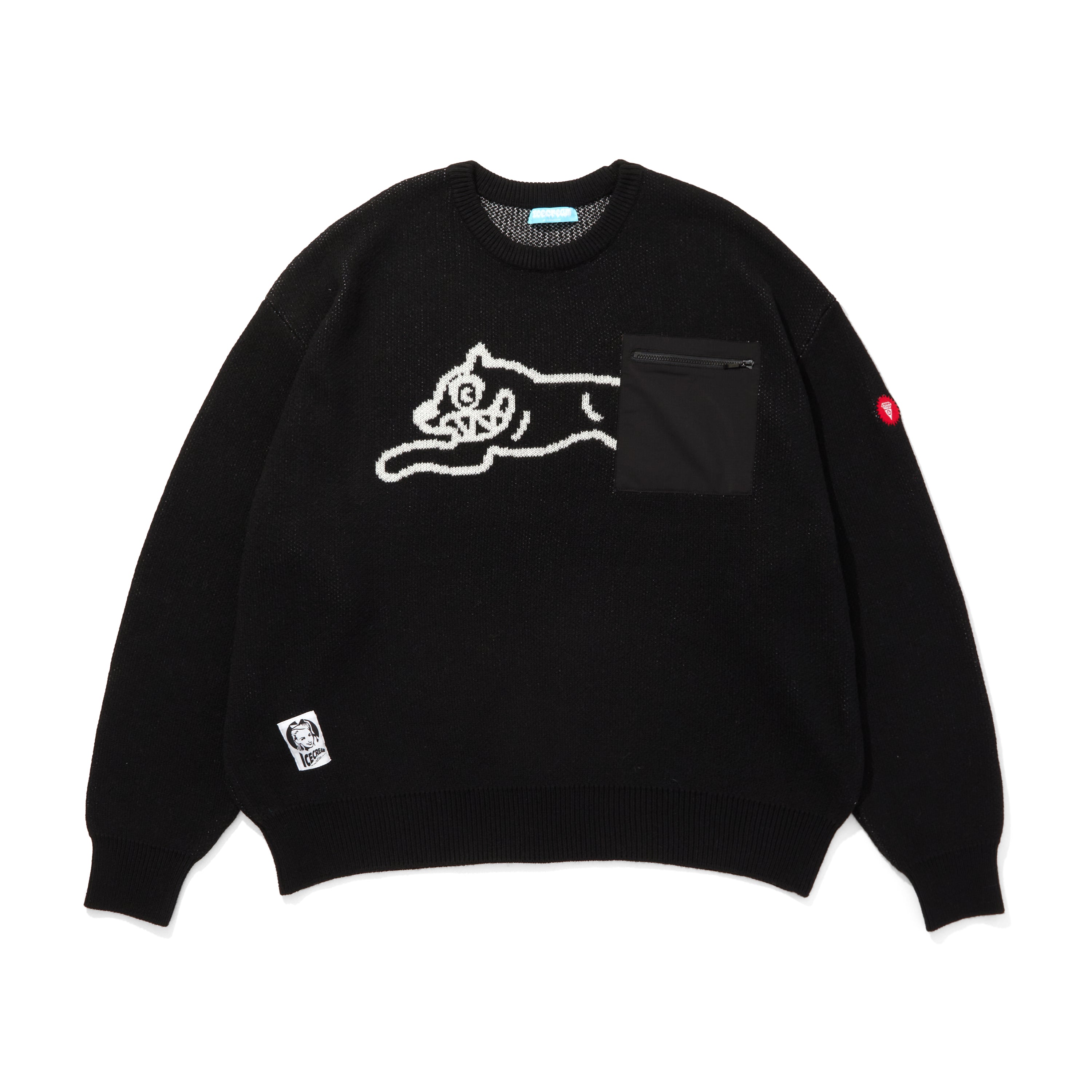 画像をギャラリービューアに読み込む, NYLON POCKET KNIT SWEATER
