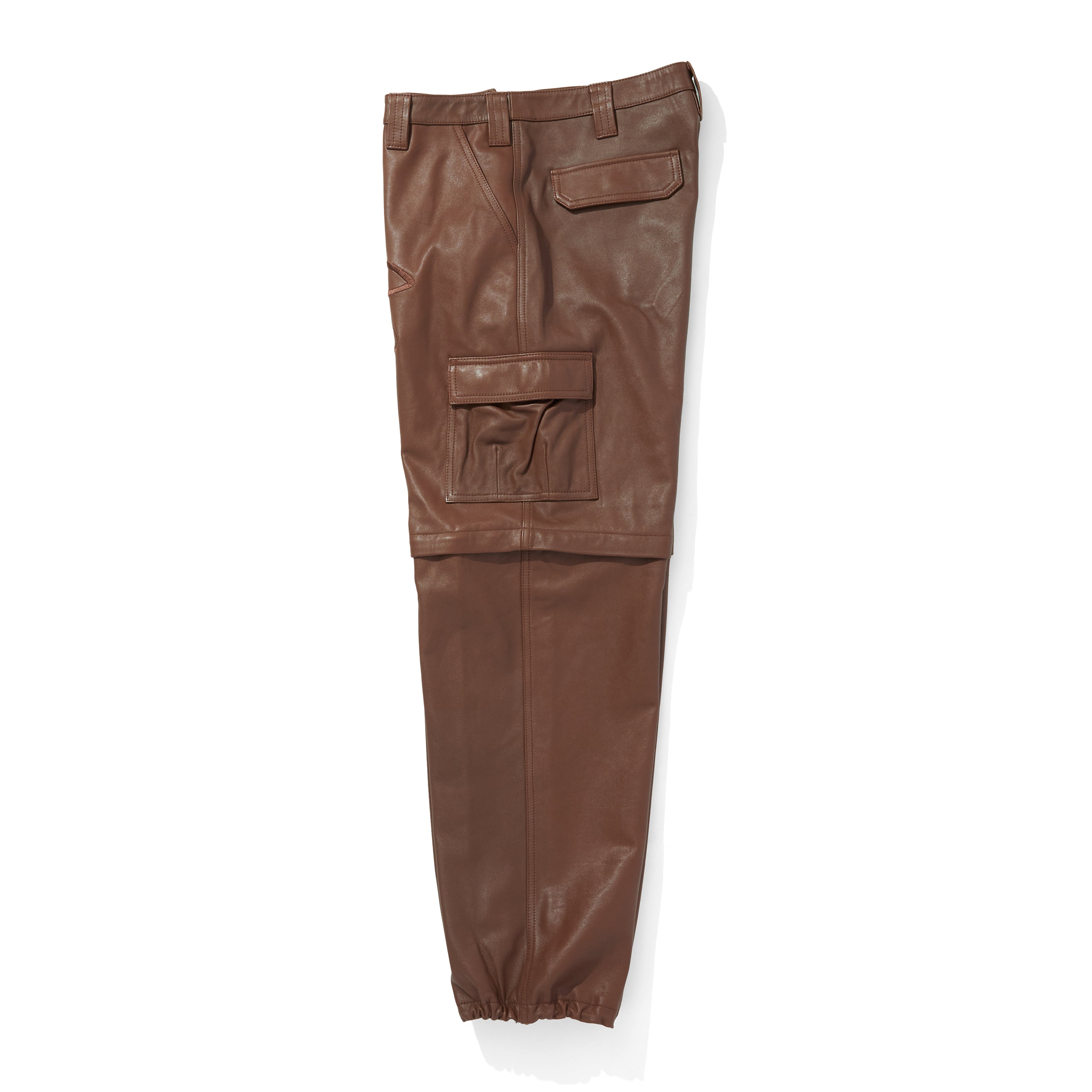 Load image into Gallery viewer, APPLIQUE LOGO LEATHER 2WAY CARGO PANTS
