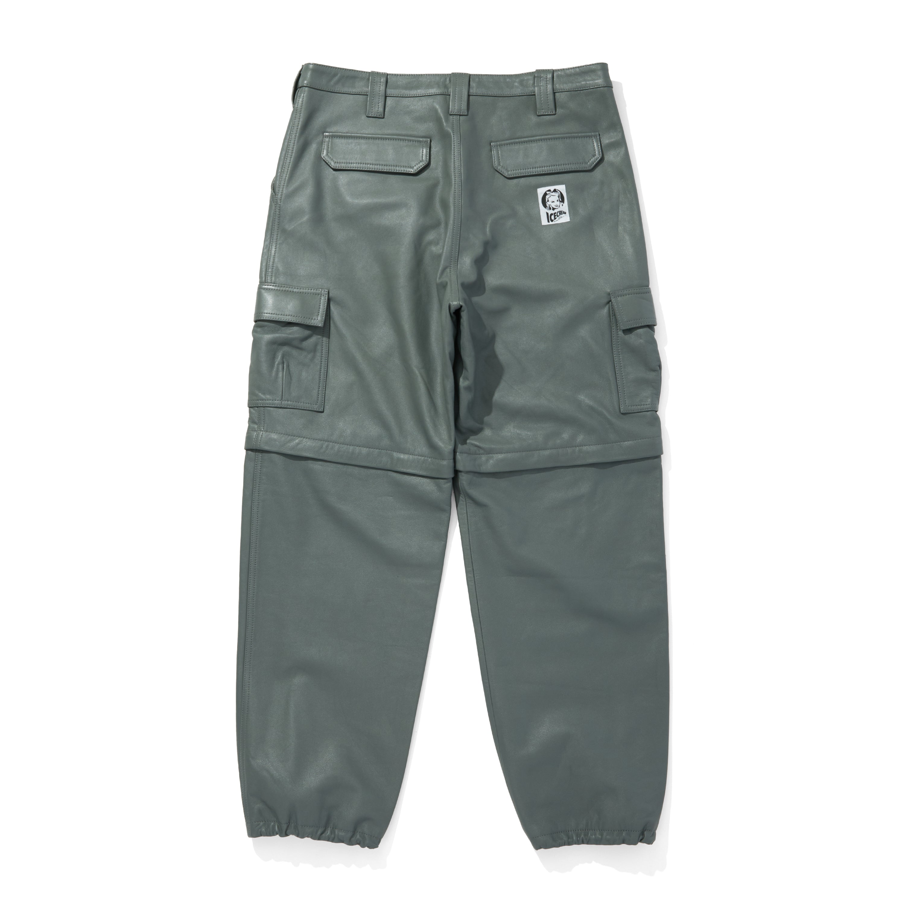 Load image into Gallery viewer, APPLIQUE LOGO LEATHER 2WAY CARGO PANTS

