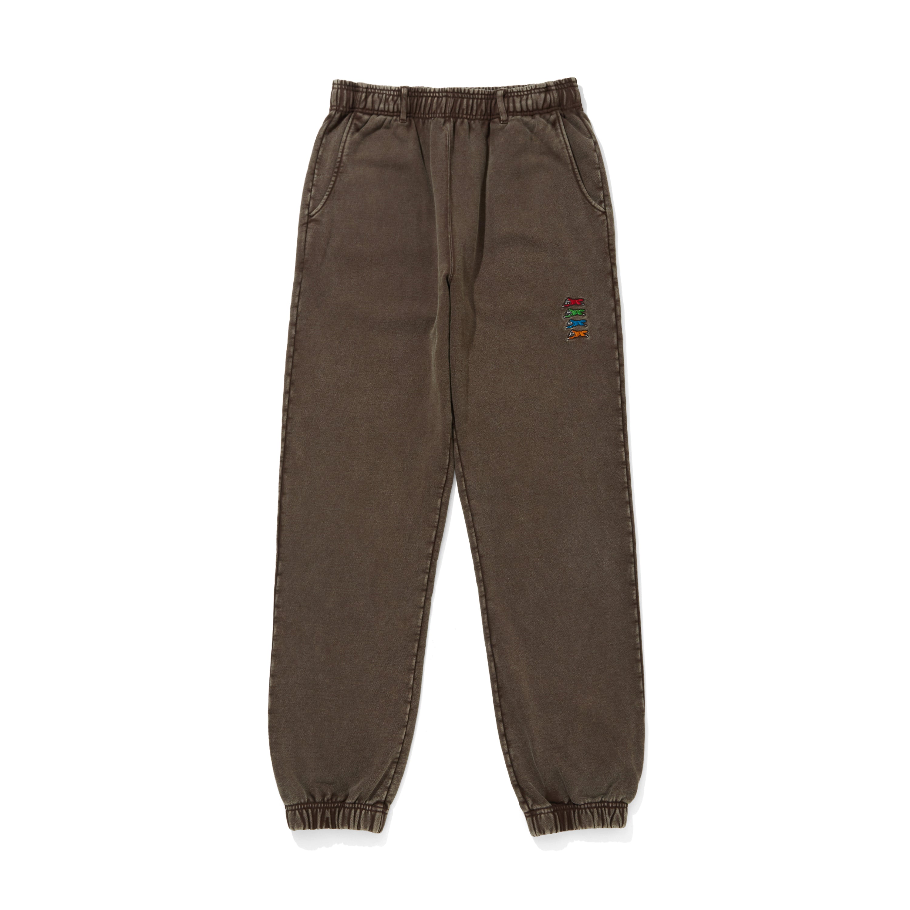 画像をギャラリービューアに読み込む, EMBROIDERED LOGO DAMAGED SWEAT PANTS
