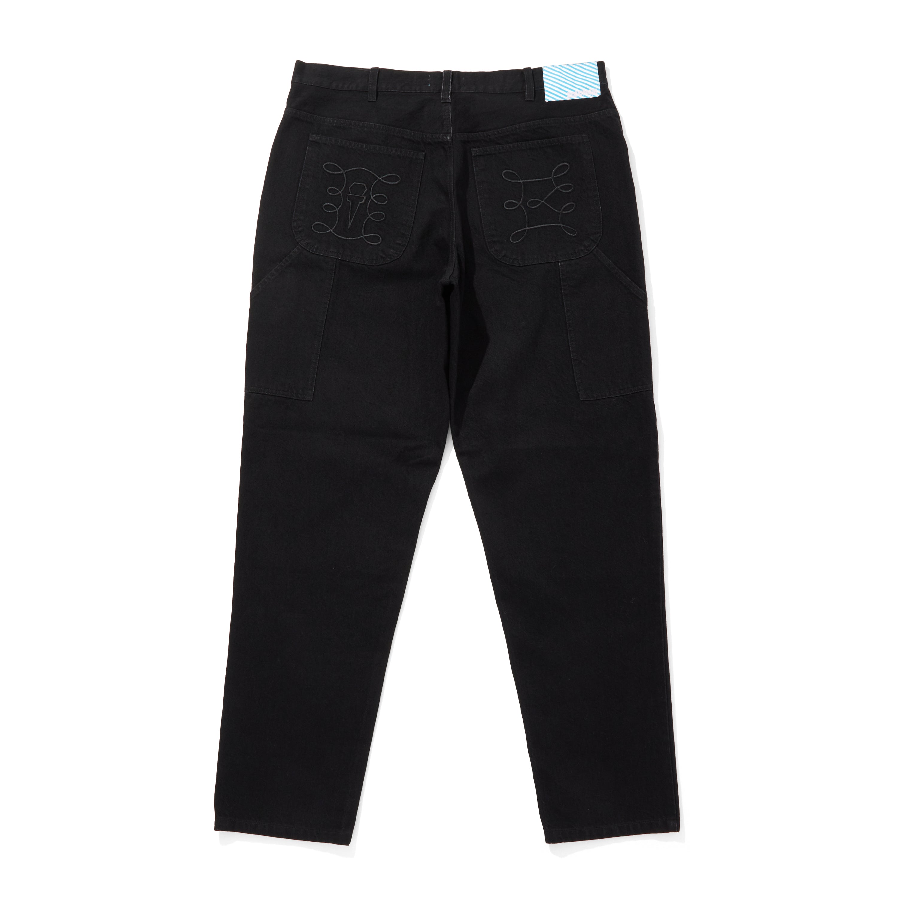 Load image into Gallery viewer, APPLIQUE LOGO BUGGY DENIM PANTS

