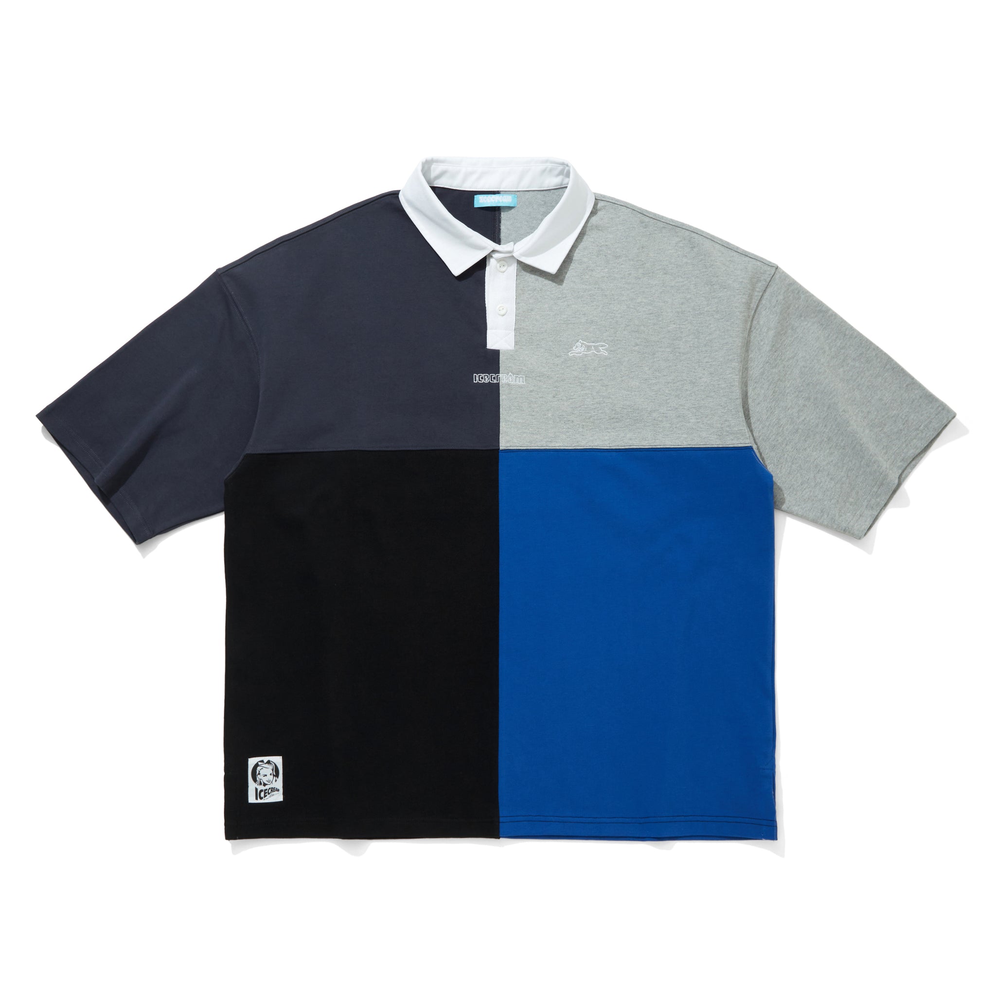 icecream アイスクリーム ラグビーシャツ L ICECREAM アイスクリーム RUGBY SHIRT/BLACK - SOULSTYLE