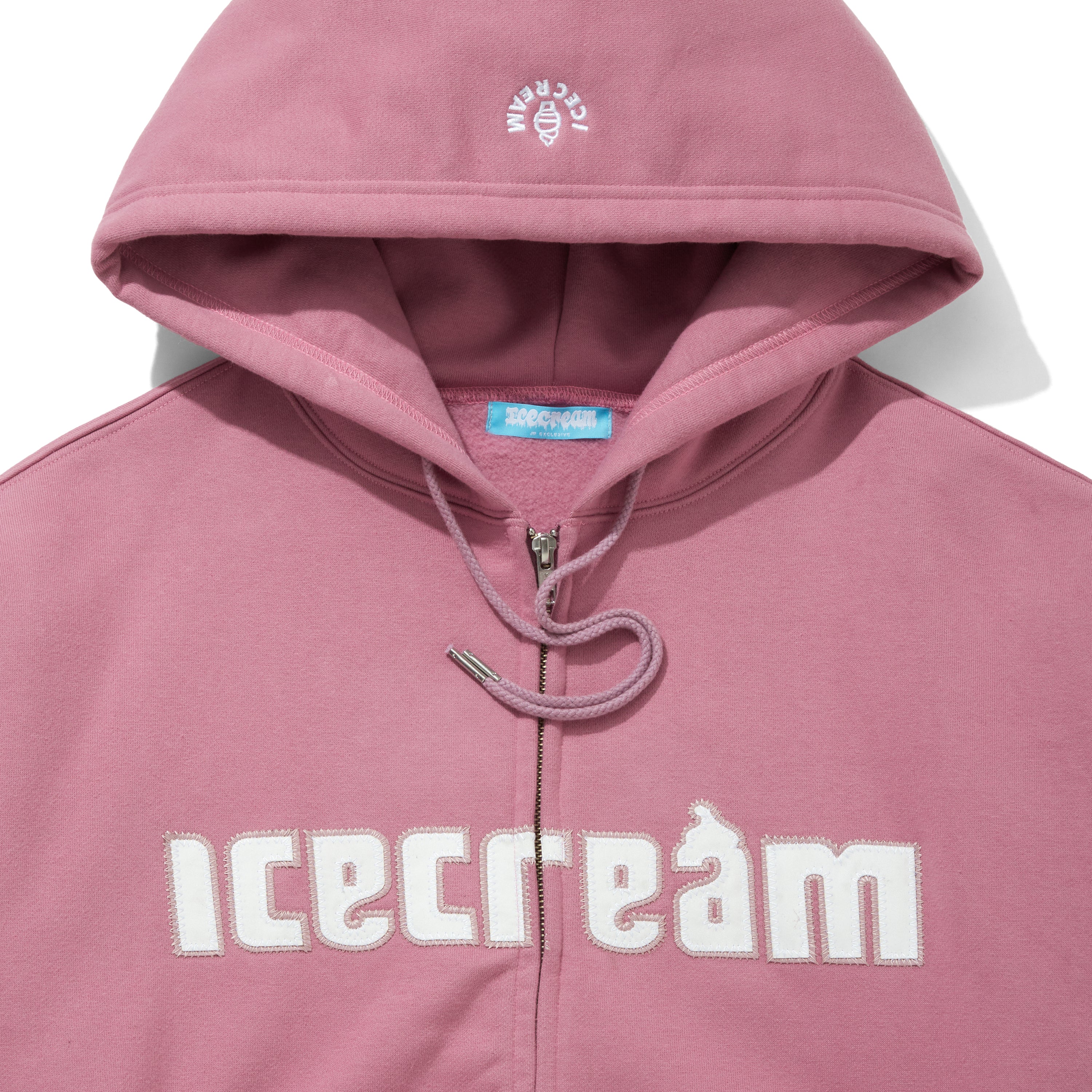 画像をギャラリービューアに読み込む, Applique Logo Zip Up Cotton Hoodie
