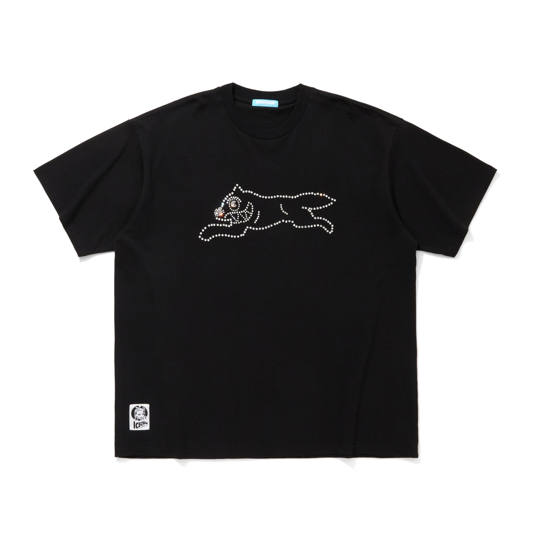 Rhinestone Cotton T-shirt_Running Dog – BILLIONAIRE BOYS CLUB