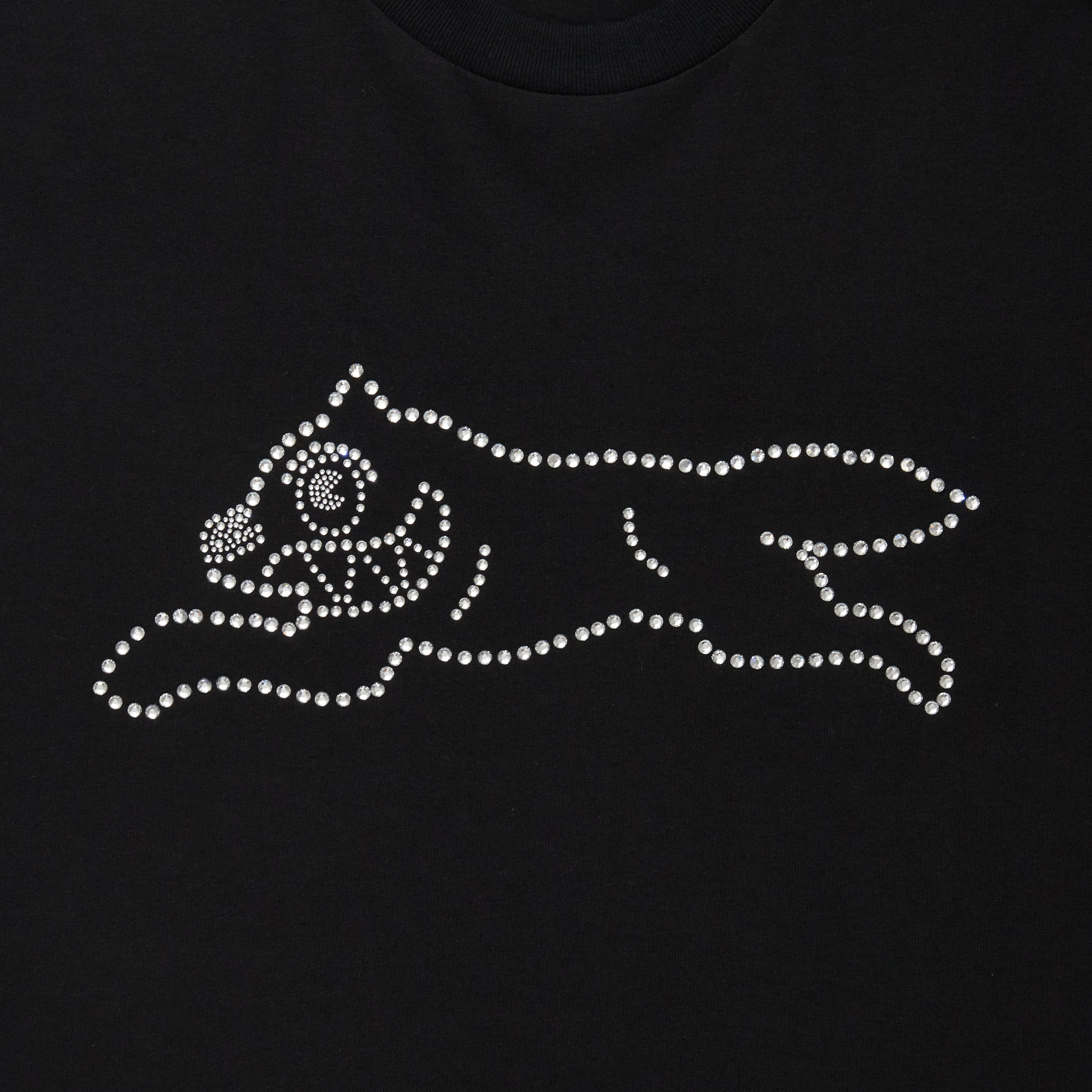 画像をギャラリービューアに読み込む, Rhinestone Cotton T-shirt_Running Dog
