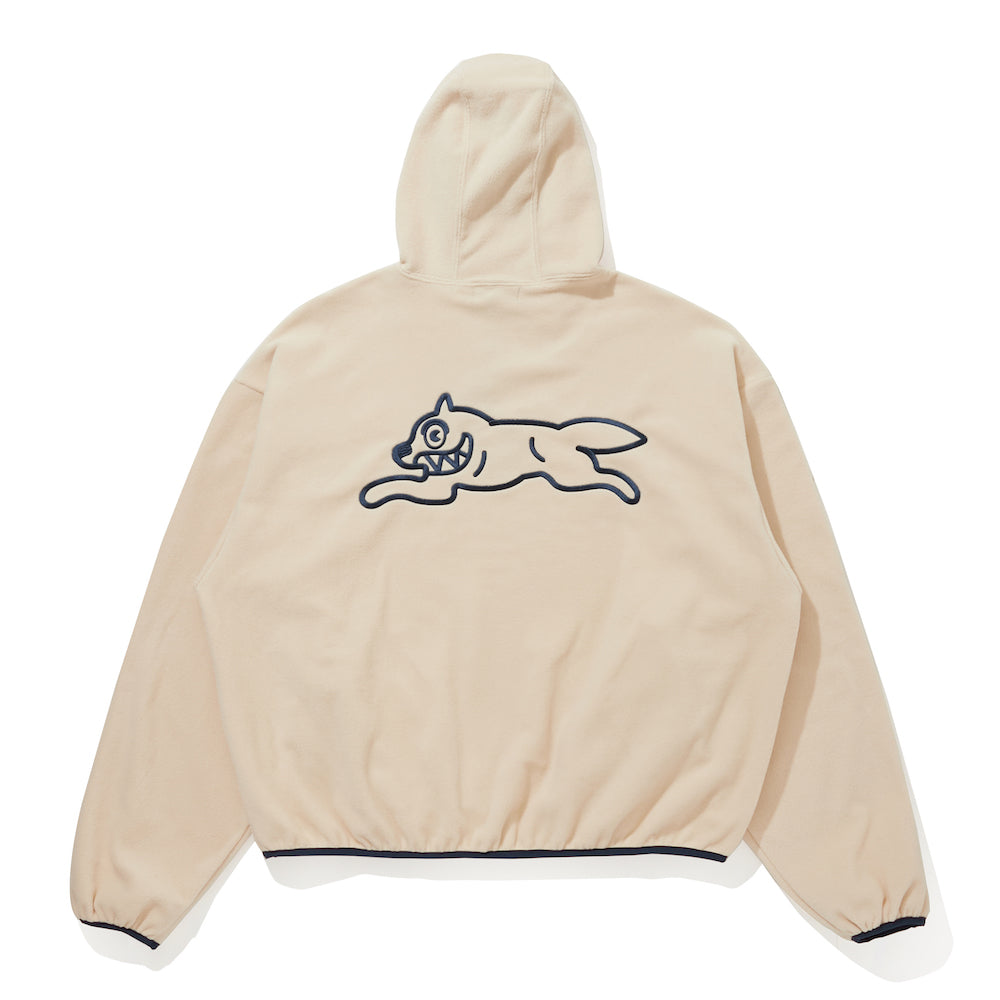 EMBROIDERED LOGO PIPING FLEECE HOODIE