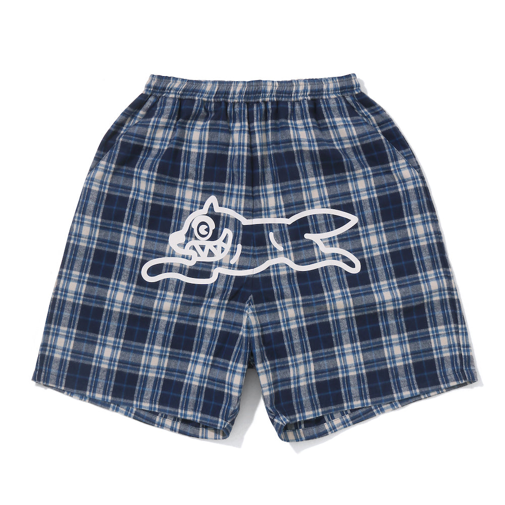 Load image into Gallery viewer, CHECK FLANNEL EASY SHORTS RUNNING DOG
