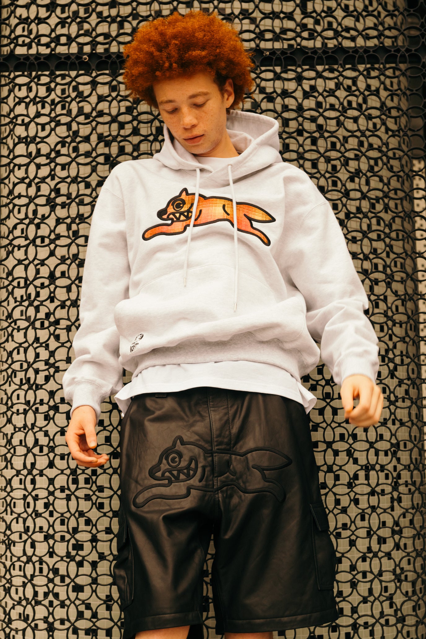 Load image into Gallery viewer, APPLIQUE LOGO HOODIE_RUNNING DOG
