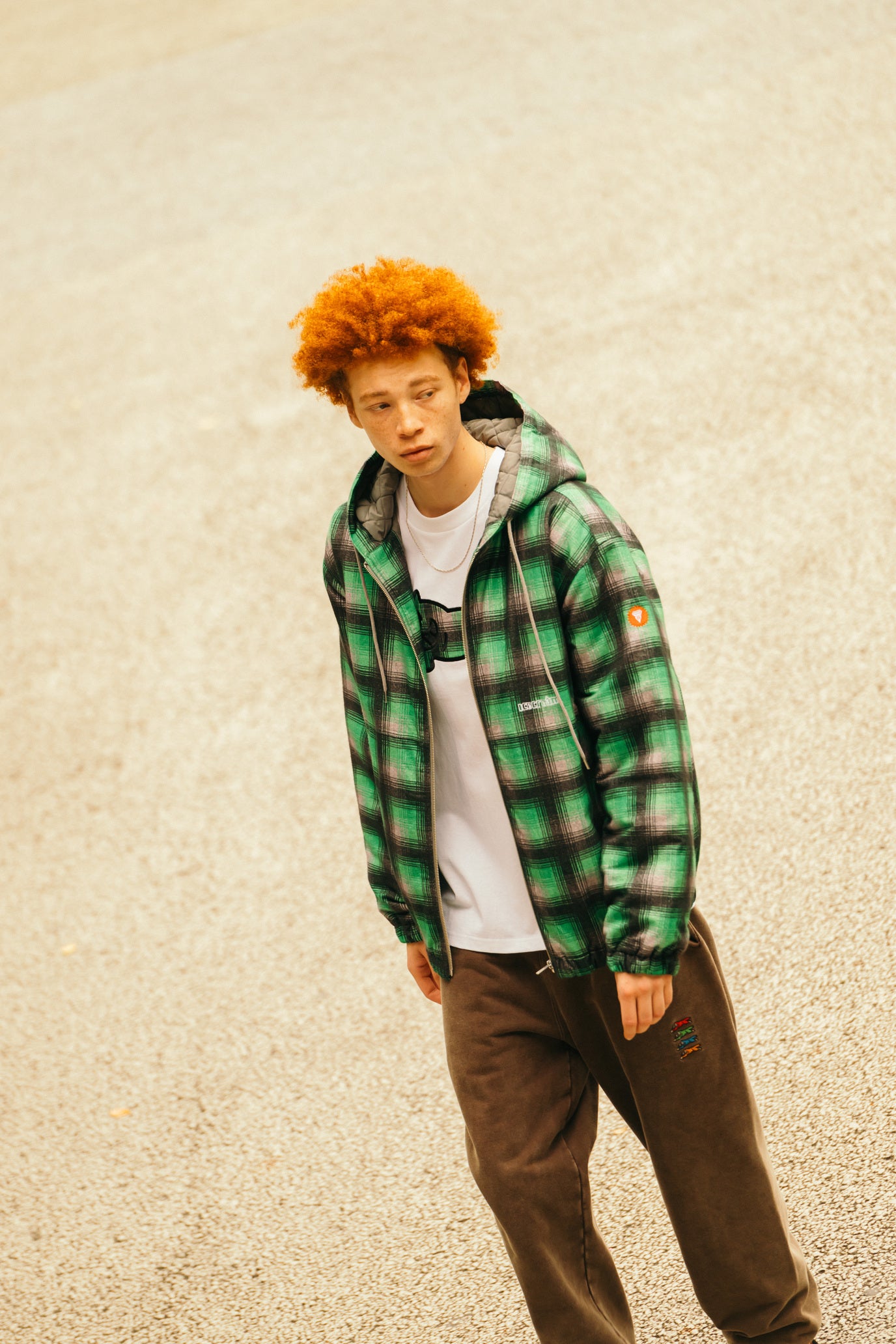 画像をギャラリービューアに読み込む, EMBROIDERED LOGO BUGGY FLANNEL CHECK JACKET
