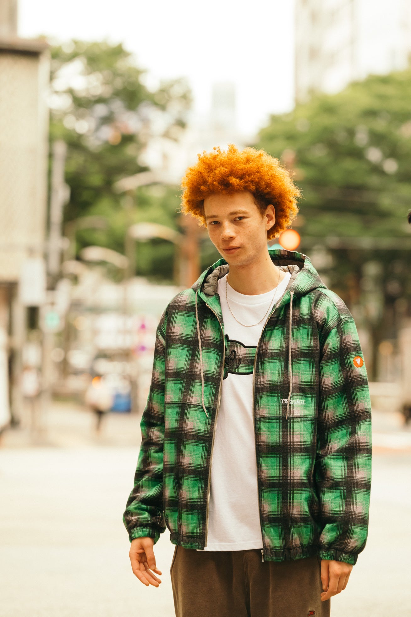 画像をギャラリービューアに読み込む, EMBROIDERED LOGO BUGGY FLANNEL CHECK JACKET
