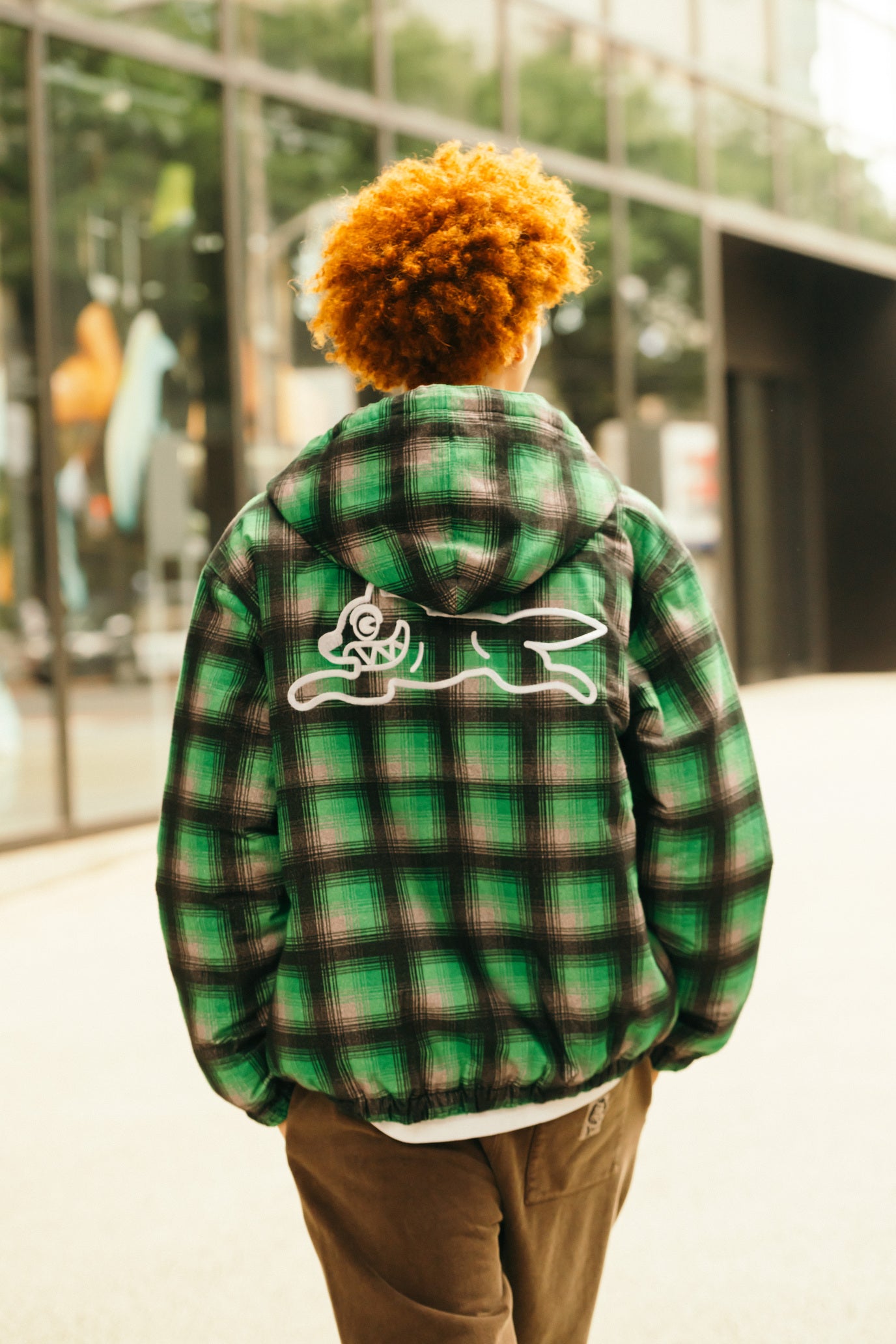 画像をギャラリービューアに読み込む, EMBROIDERED LOGO BUGGY FLANNEL CHECK JACKET
