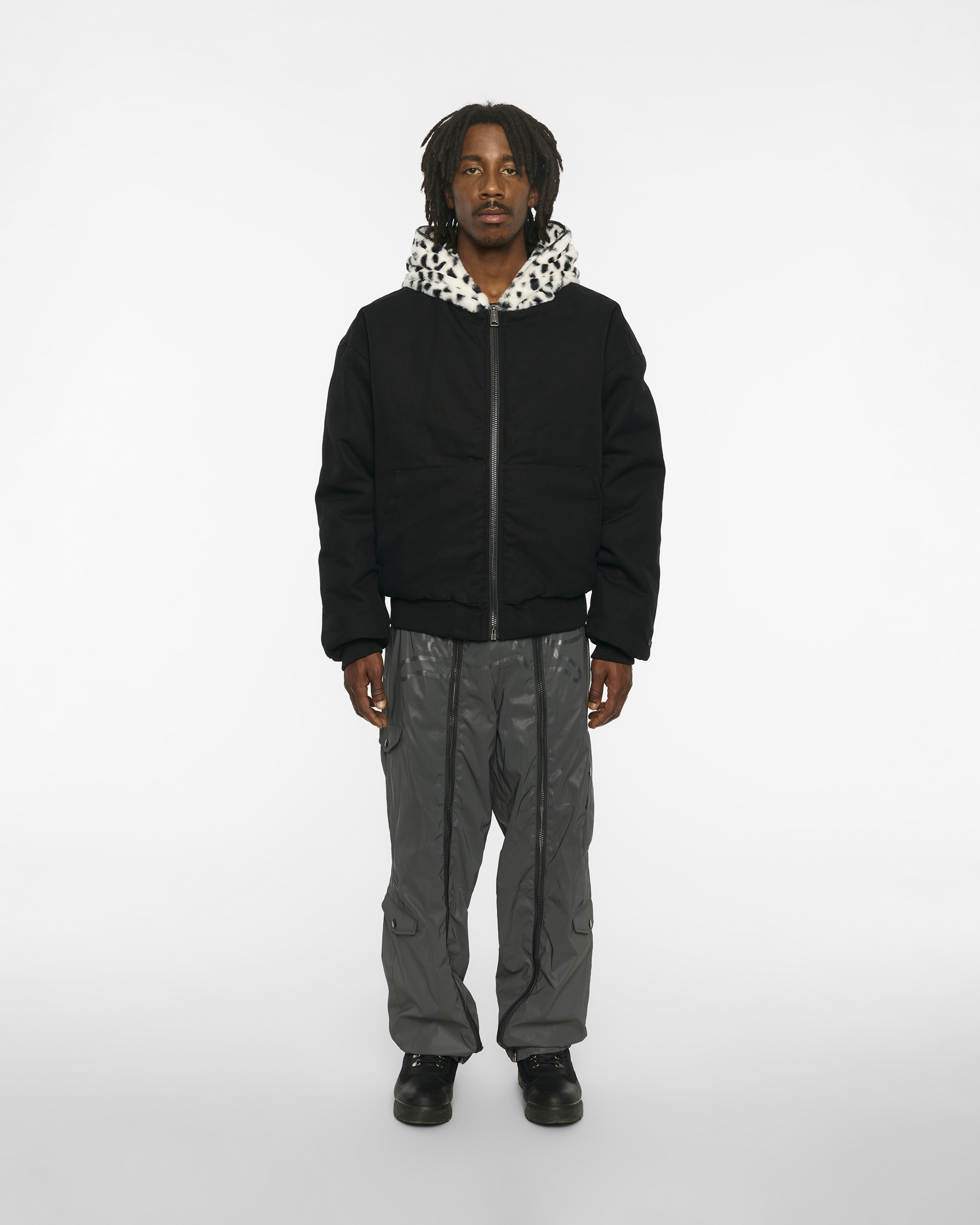 画像をギャラリービューアに読み込む, Icecream x Alpha Industries _Faux Fur Full-Zip Hoodie
