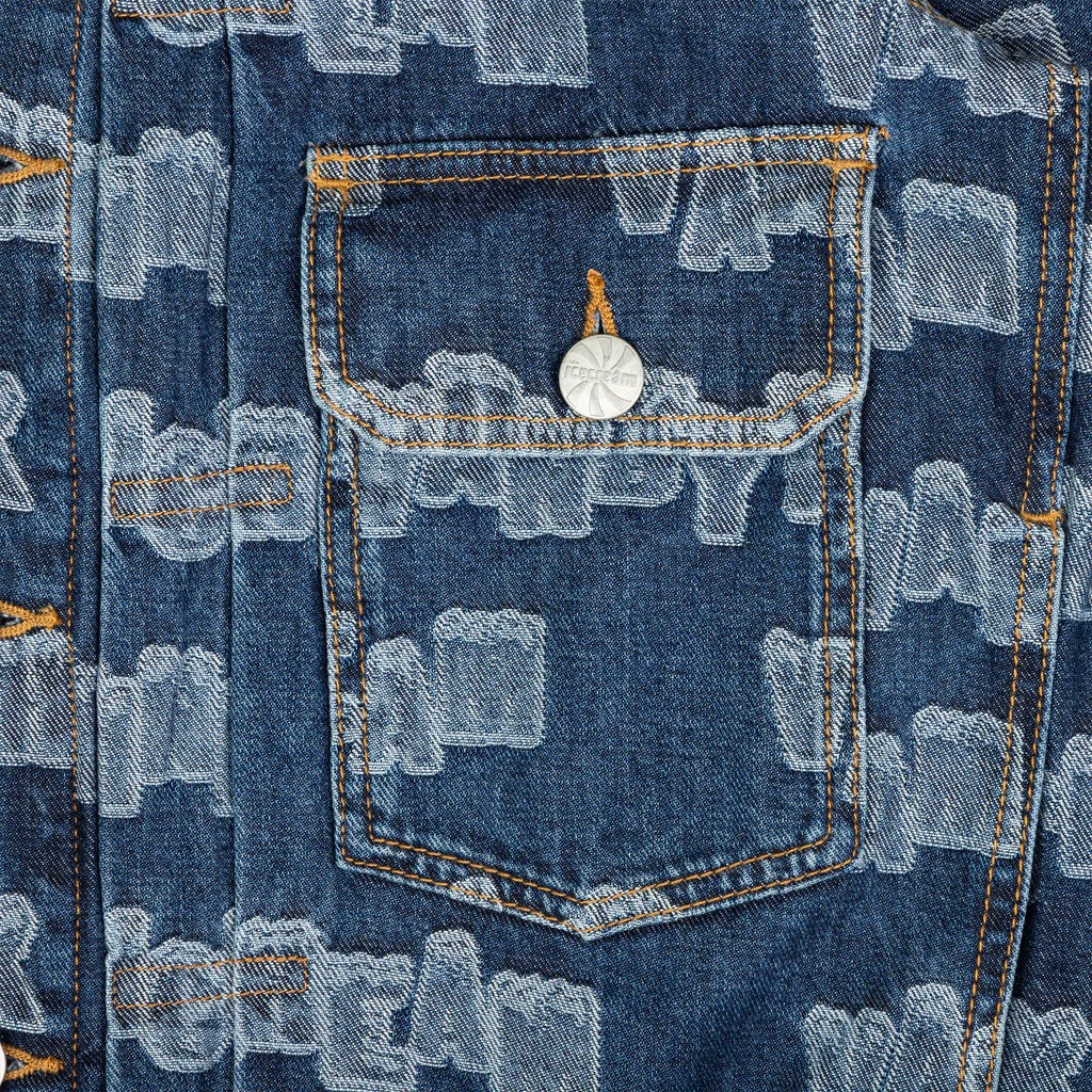 Load image into Gallery viewer, ICECREAM X VANDY ALL OVER DENIM JACKET
