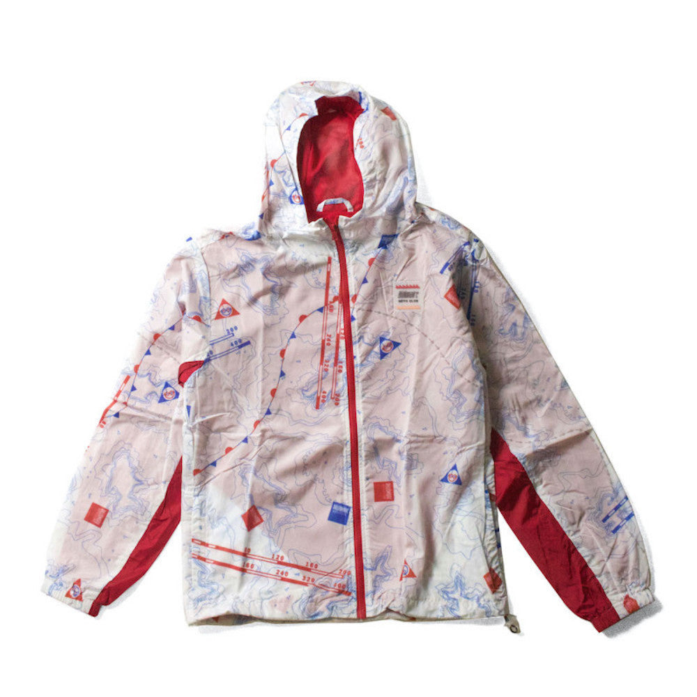 NAUTICAL PRINT NYLON WINDBREAKER