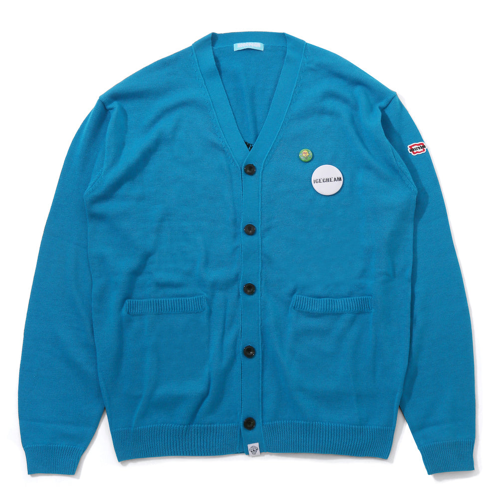 KNIT CARDIGAN WITH BADGE – BILLIONAIRE BOYS CLUB / ICECREAM