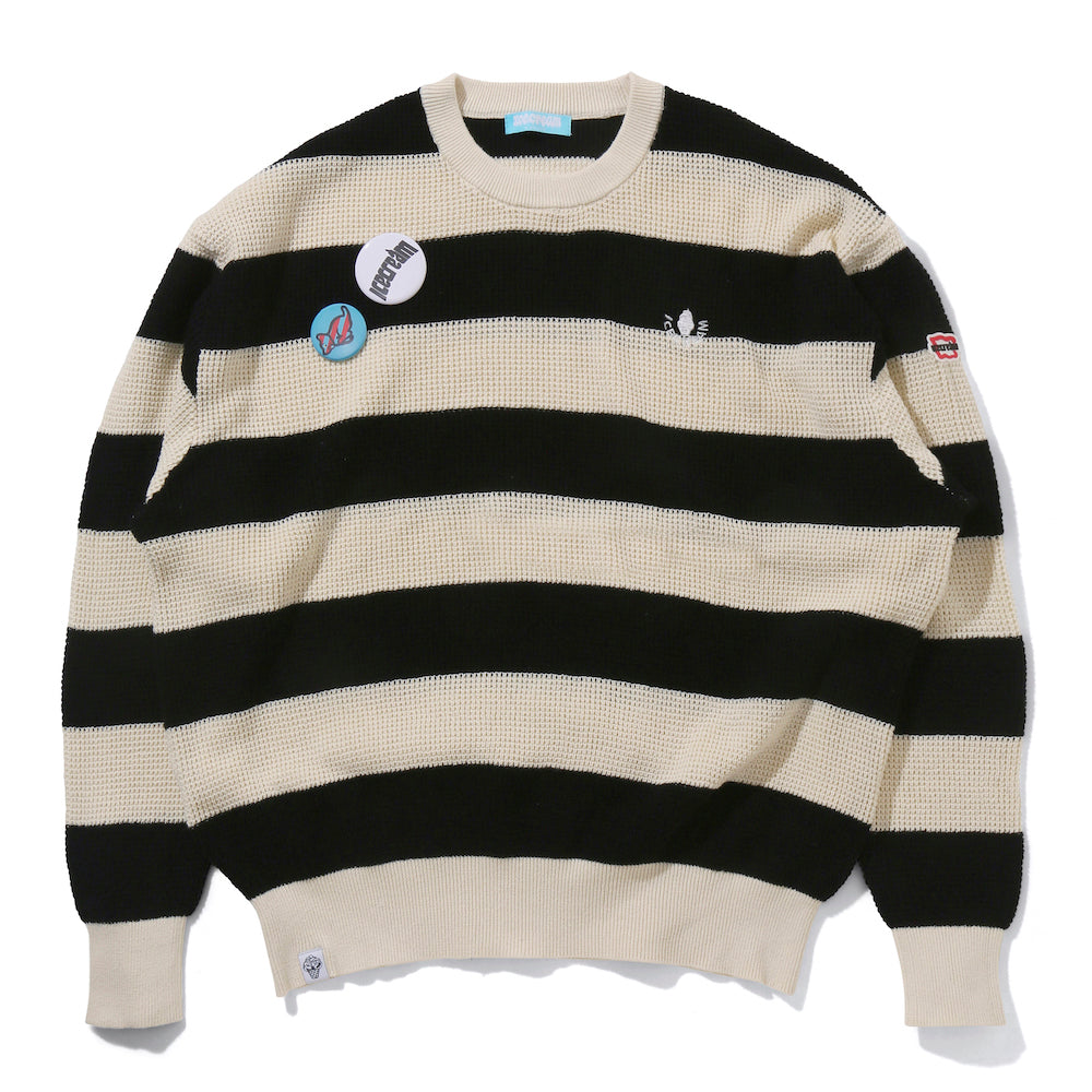 BORDER WAFFLE KNIT WITH BADGE – BILLIONAIRE BOYS CLUB / ICECREAM